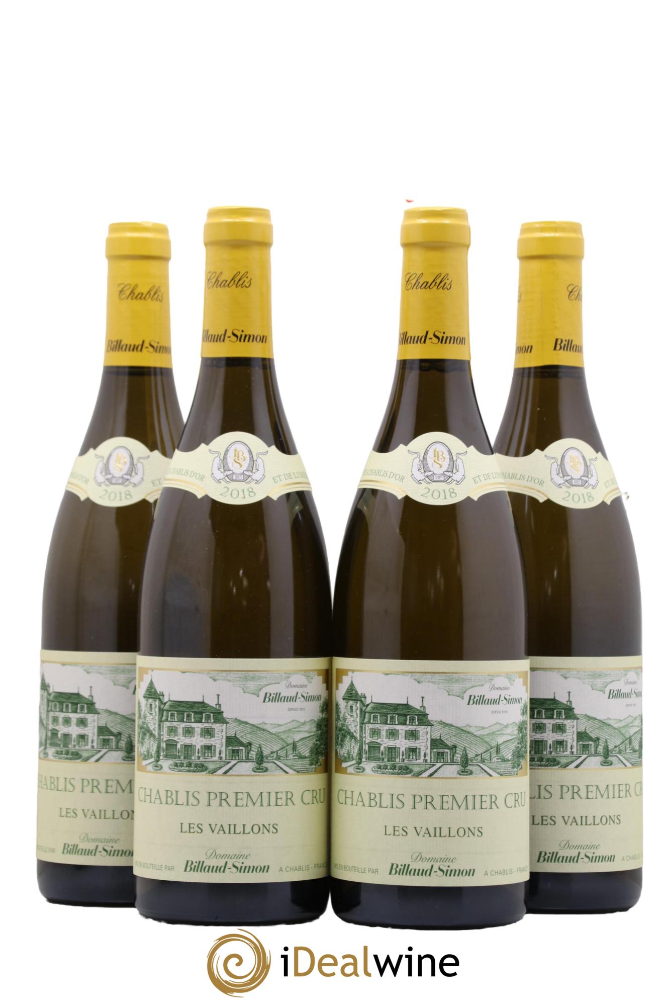 Chablis 1er Cru Les Vaillons Billaud-Simon (Domaine) 2018 - Lot de 4 bouteilles - 0