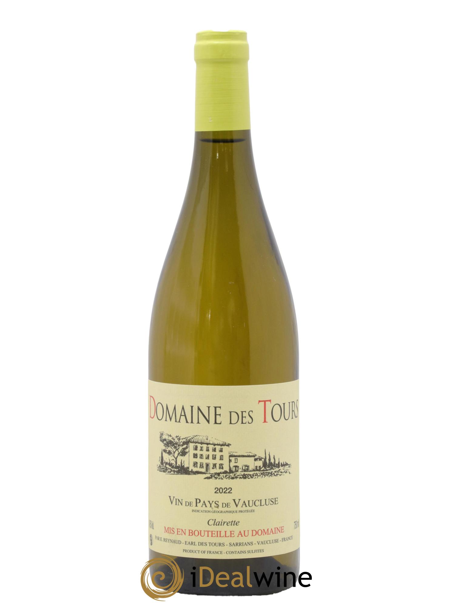 Vaucluse (Vin de Pays de Vaucluse) Domaine des Tours Clairette Emmanuel Reynaud 2022 - Lot de 1 bouteille - 0