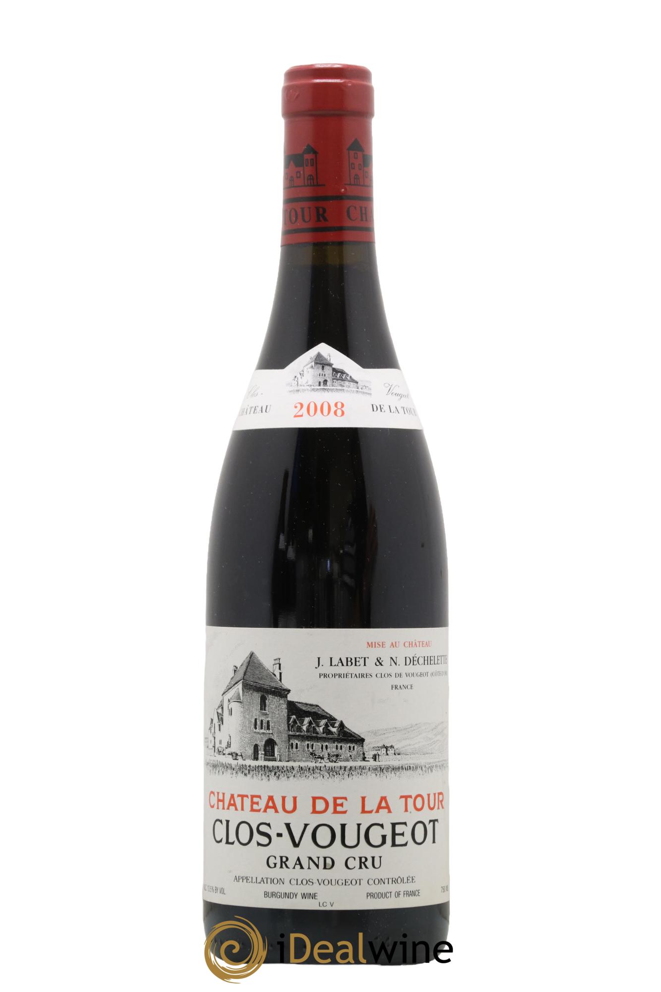 Clos de Vougeot Grand Cru Château de La Tour 2008 - Lot de 1 bouteille - 0
