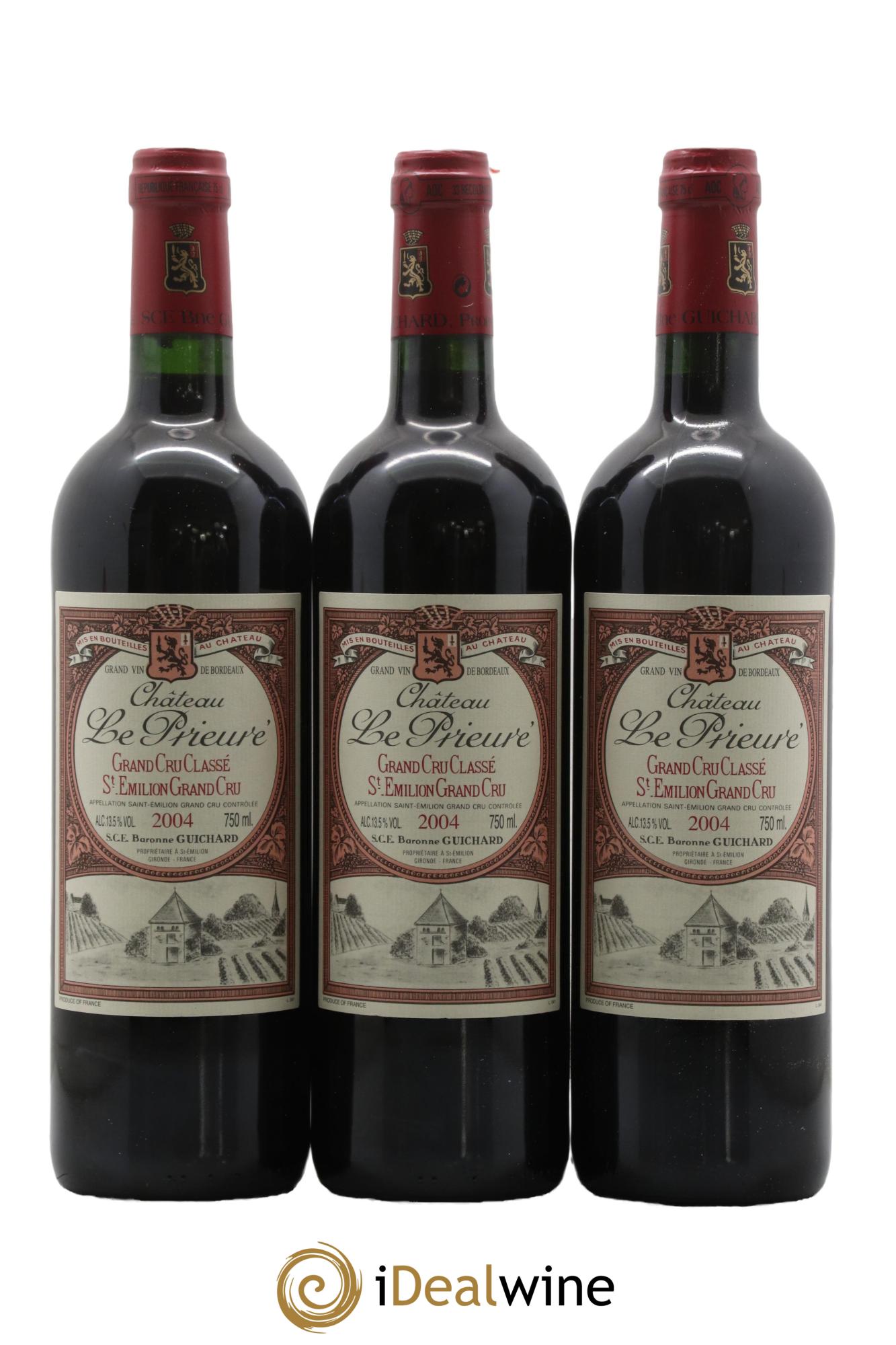 Château le Prieuré Grand Cru Classé 2004 - Lot de 3 bouteilles - 0