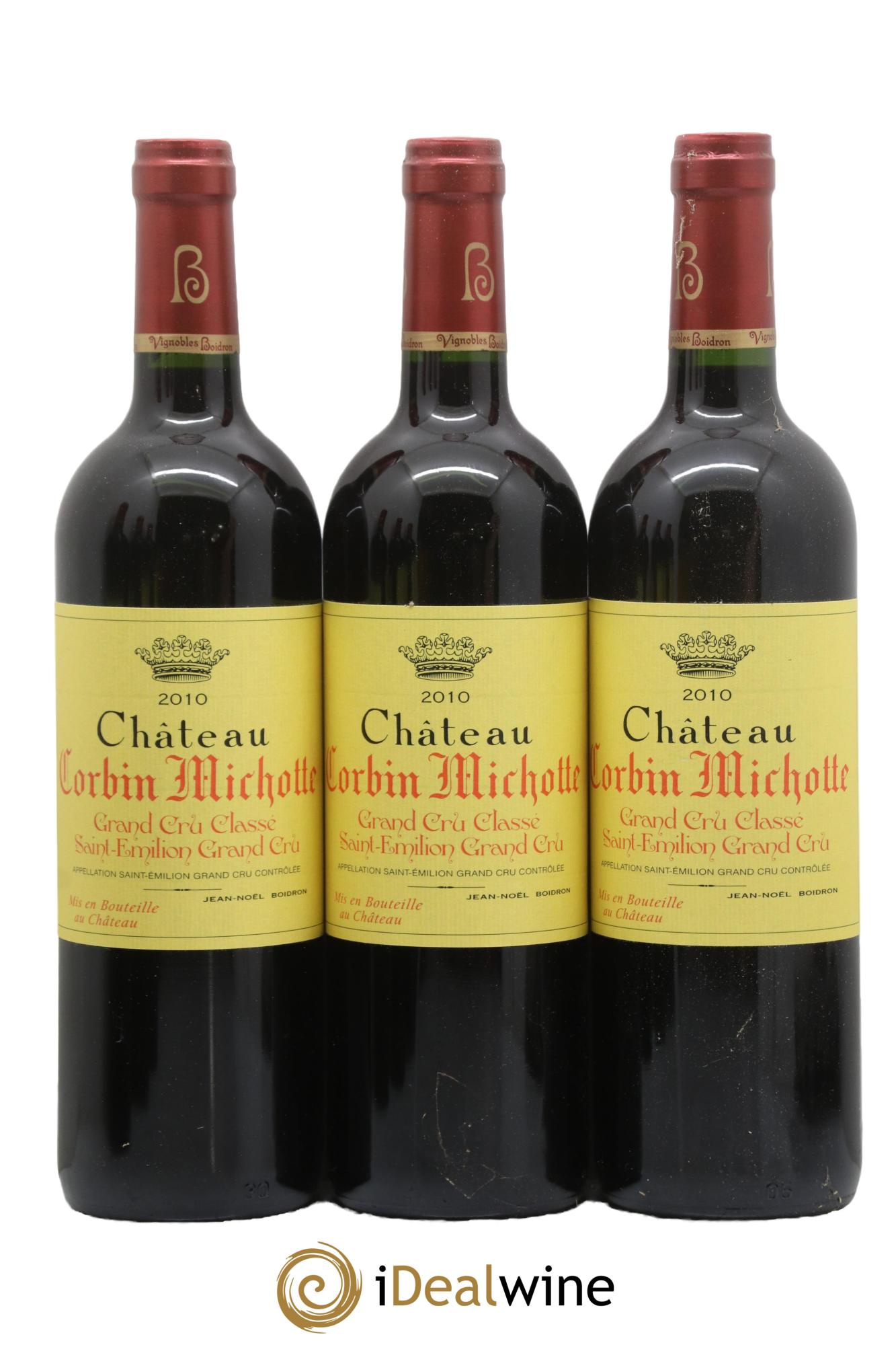 Château Corbin Michotte Grand Cru Classé 2010 - Lotto di 3 bottiglie - 0