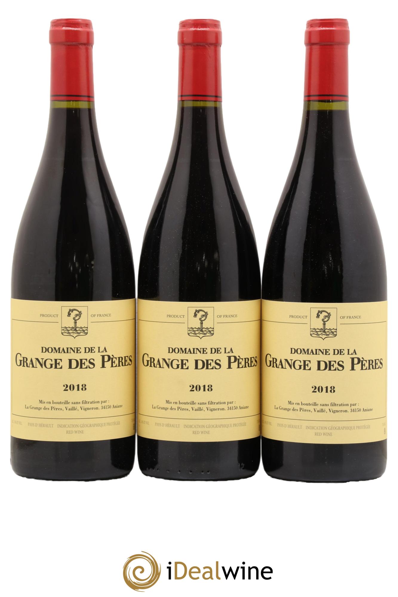Pays d'Hérault Grange des Pères Laurent Vaillé 2018 - Lot de 3 bouteilles - 0