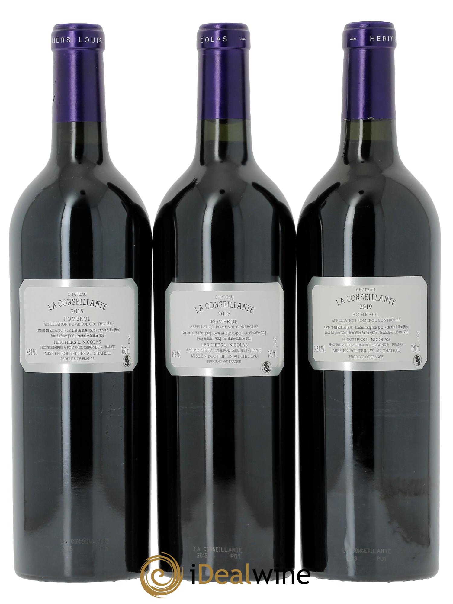 Caisse Panachée La Conseillante (2015/2016/2019) 5ème Grand Cru Classé (Cassetta in legno a partire da 3 bt) - Lotto di 1 bottiglia - 2