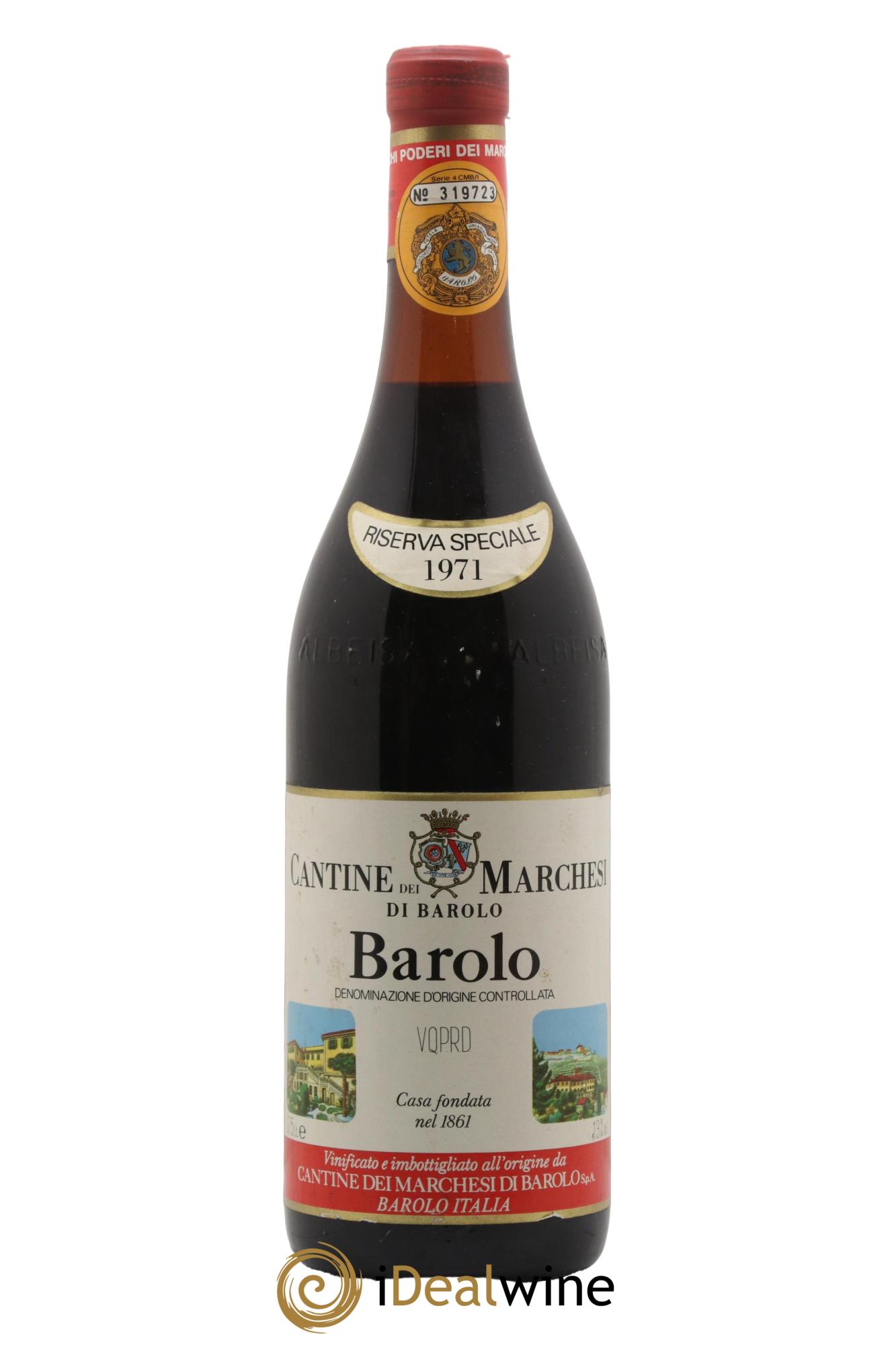 Barolo DOCG Riserva Speciale Marchesi di Barolo 1971 - Lot of 1 bottle - 0