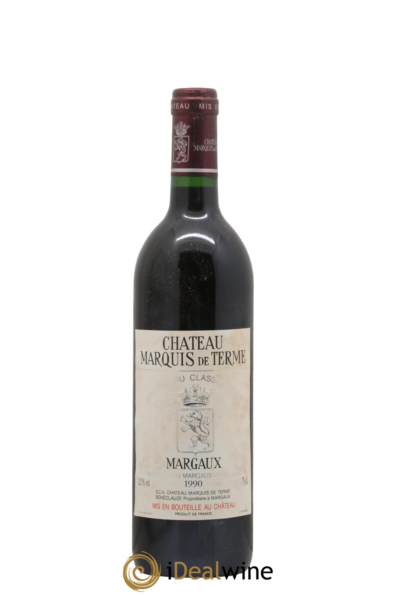 Château Marquis de Terme 4ème Grand Cru Classé 1990 - Lot de 1 bouteille - 0