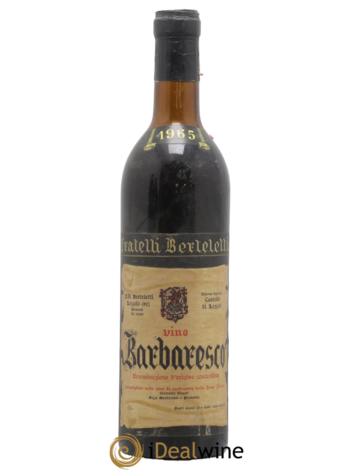 Barbaresco DOCG Berteletti 1965 - Lot de 1 bouteille - 0