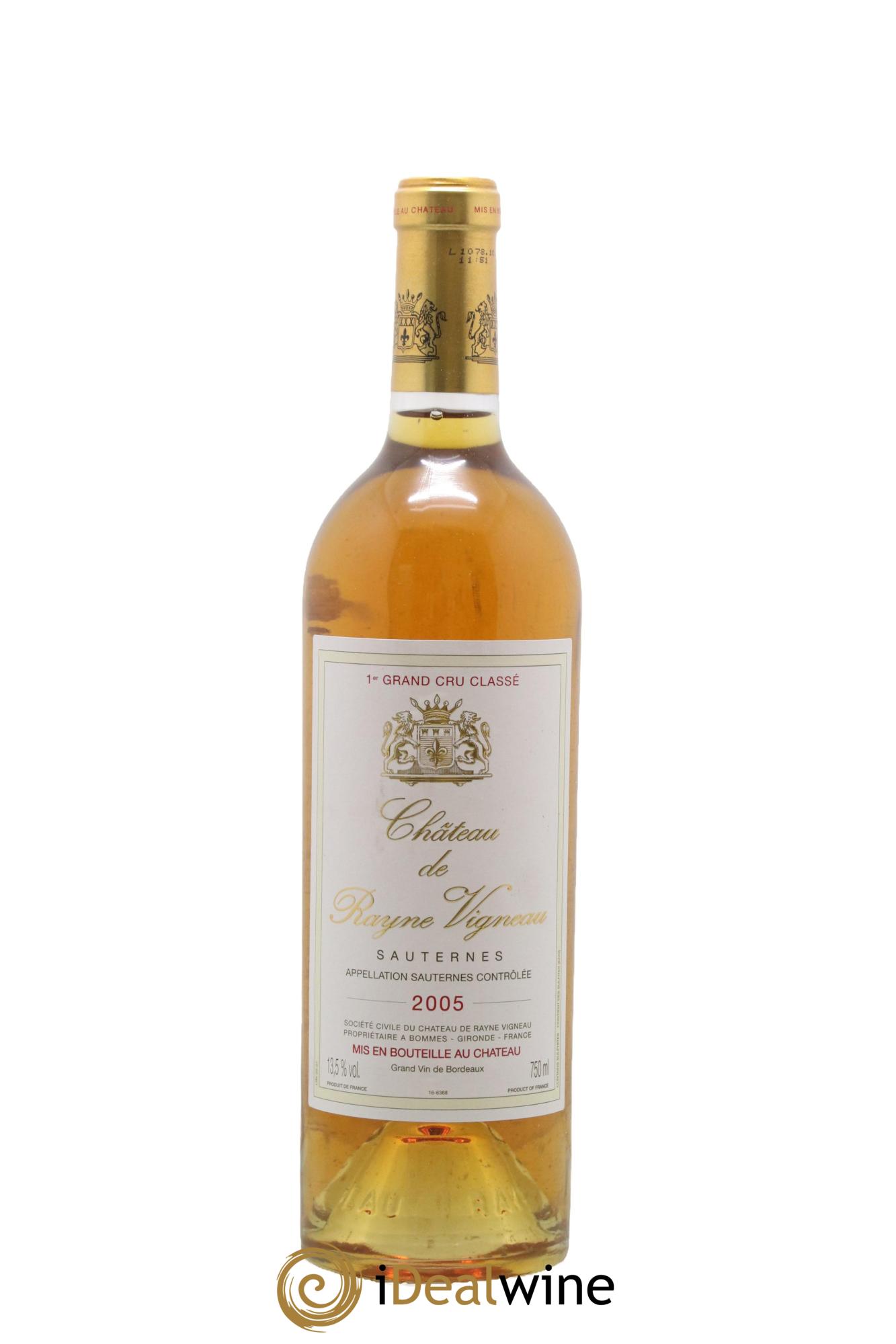 Château de Rayne Vigneau 1er Grand Cru Classé 2005 - Lotto di 1 bottiglia - 0