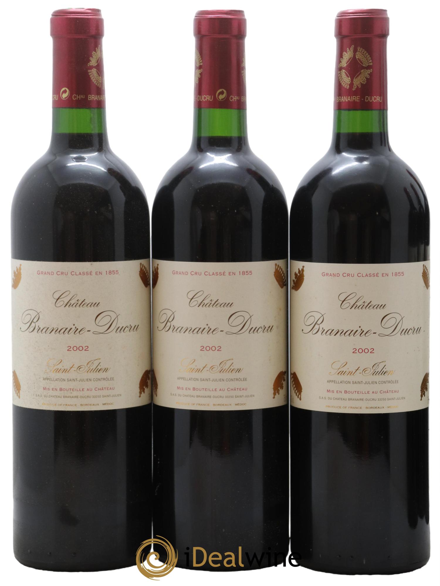 Château Branaire Ducru 4ème Grand Cru Classé 2002 - Lot de 6 bouteilles - 2