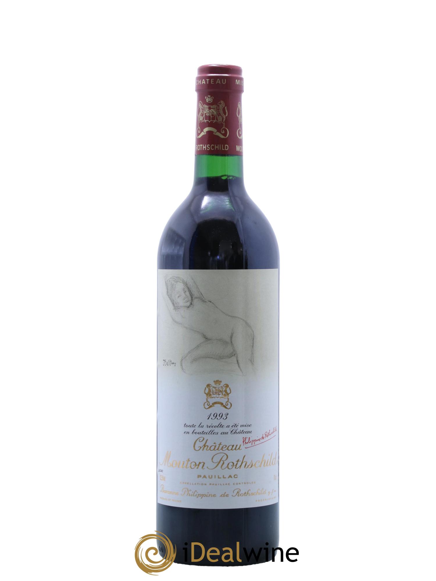 Château Mouton Rothschild 1er Grand Cru Classé 1993 - Lot de 1 bouteille - 0