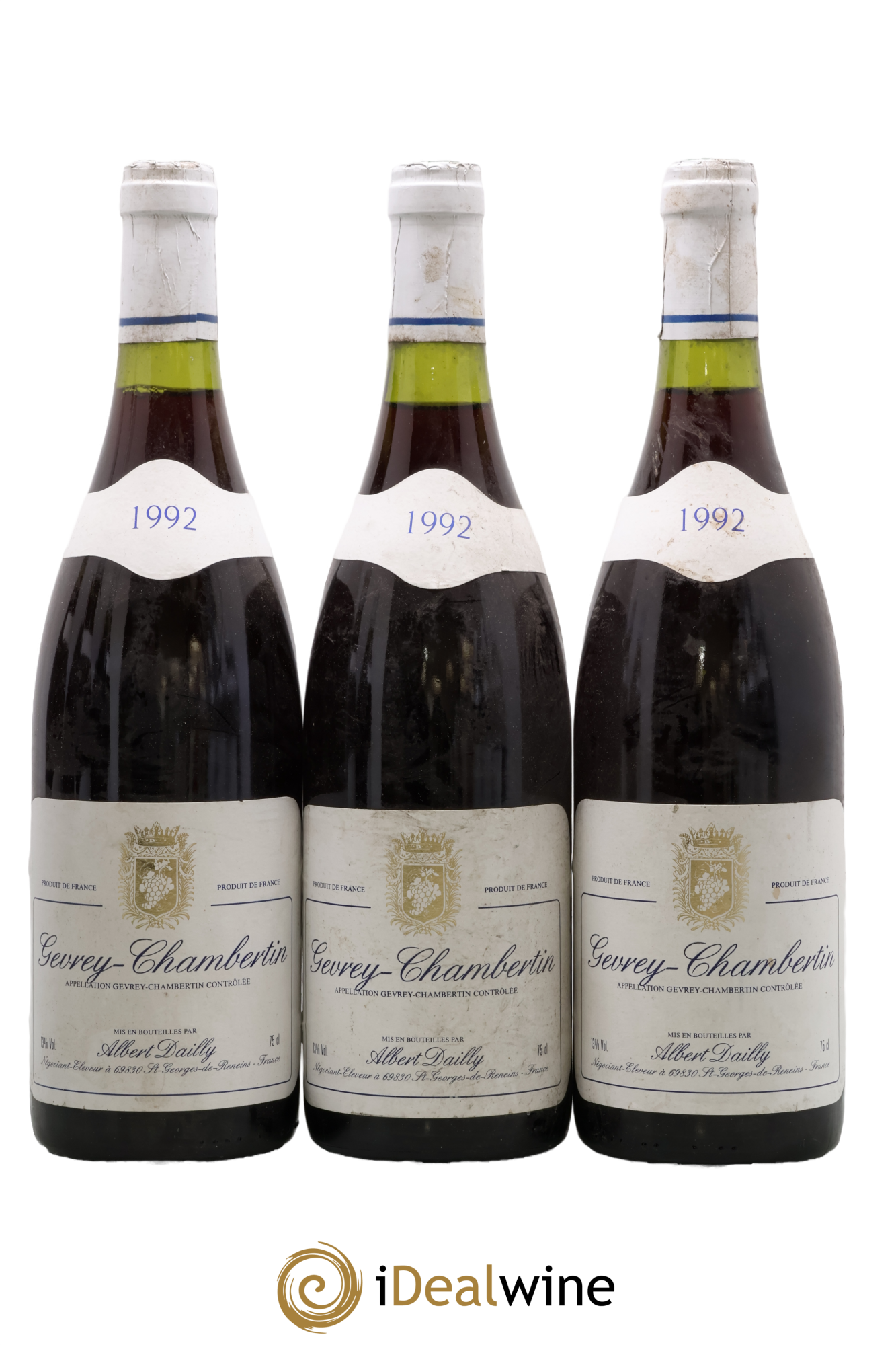 Gevrey-Chambertin Albert Dailly 1992 - Lot de 3 bouteilles - 0