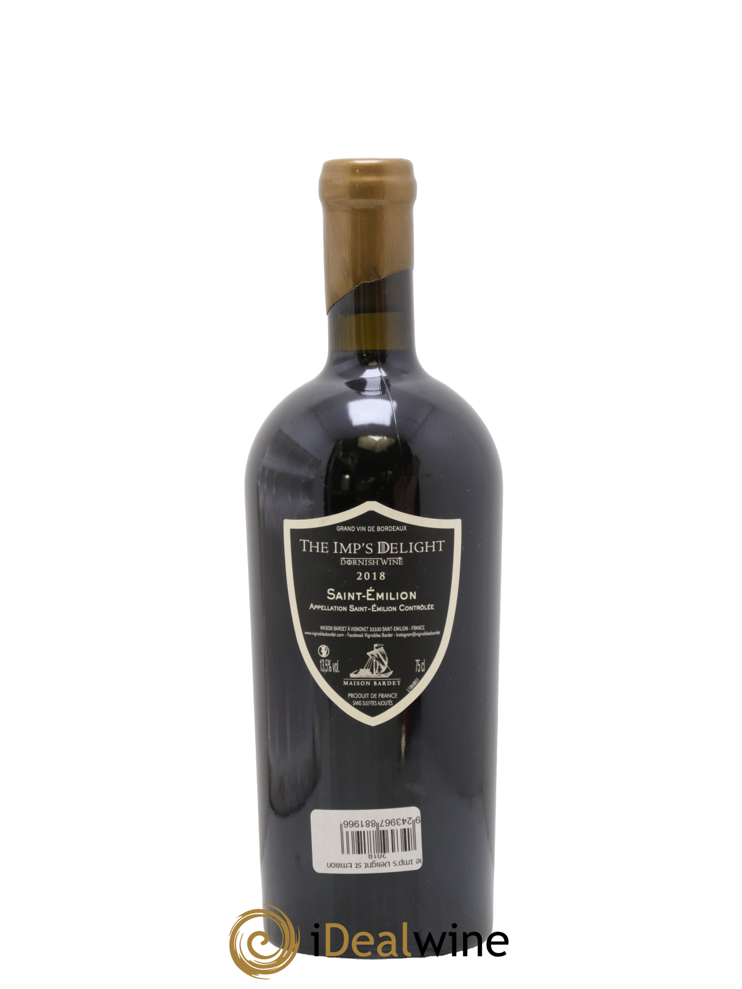 Saint-Émilion Dornish Wine The Imps Delight Maison Bardet 2018 - Lot de 1 bouteille - 1