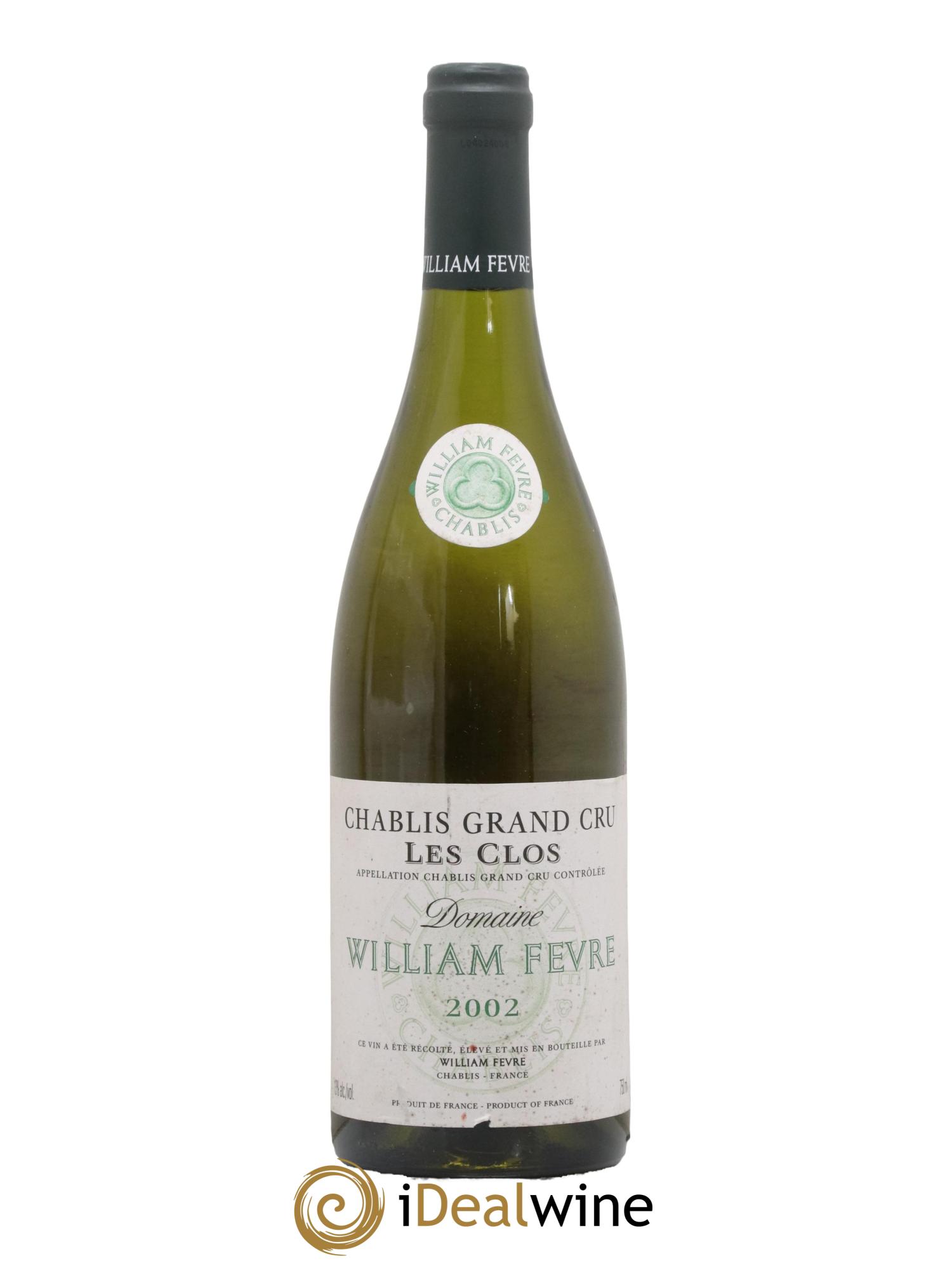 Chablis Grand Cru Les Clos William Fèvre 2002 - Lot de 1 bouteille - 0
