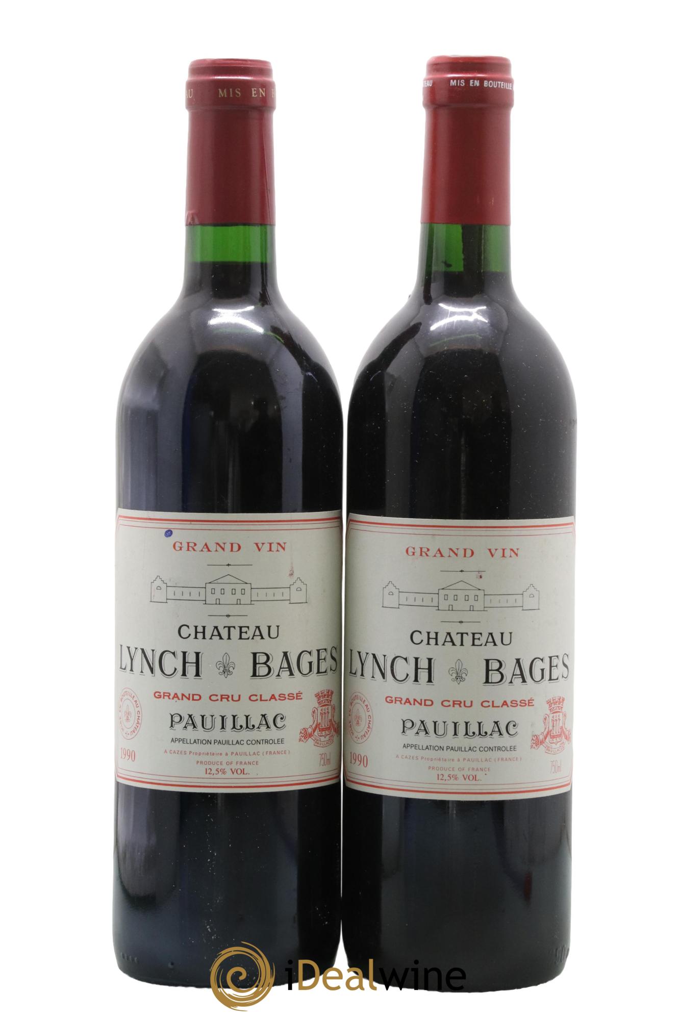 Château Lynch Bages 5ème Grand Cru Classé 1990 - Lot de 2 bouteilles - 0