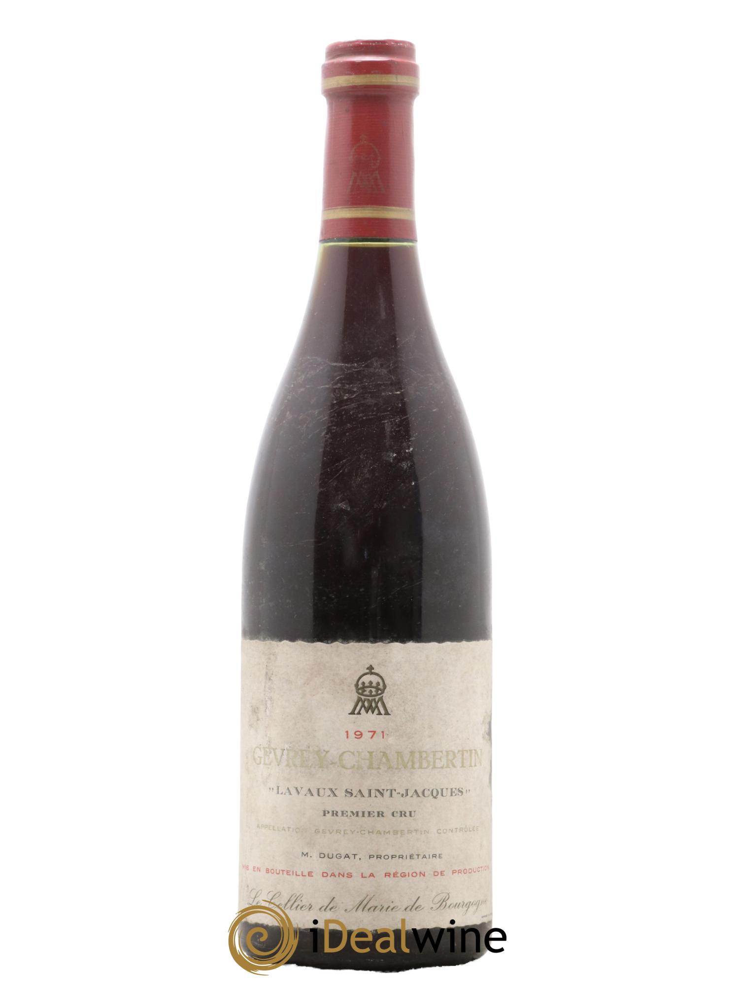 Gevrey-Chambertin 1er Cru Lavaux Saint-Jacques M.Dugat 1971 - Lot de 1 bouteille - 0