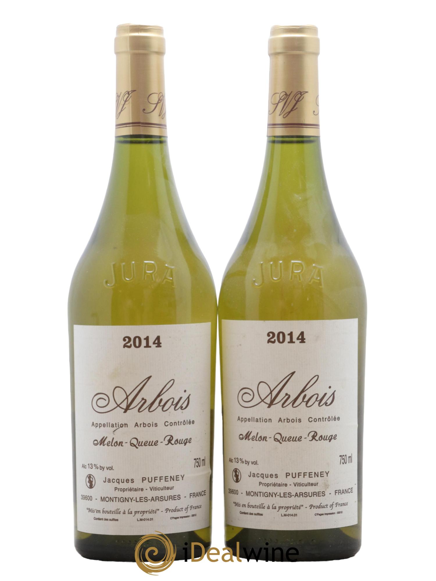 Arbois Melon à Queue Rouge Jacques Puffeney 2014 - Lotto di 2 bottiglie - 0