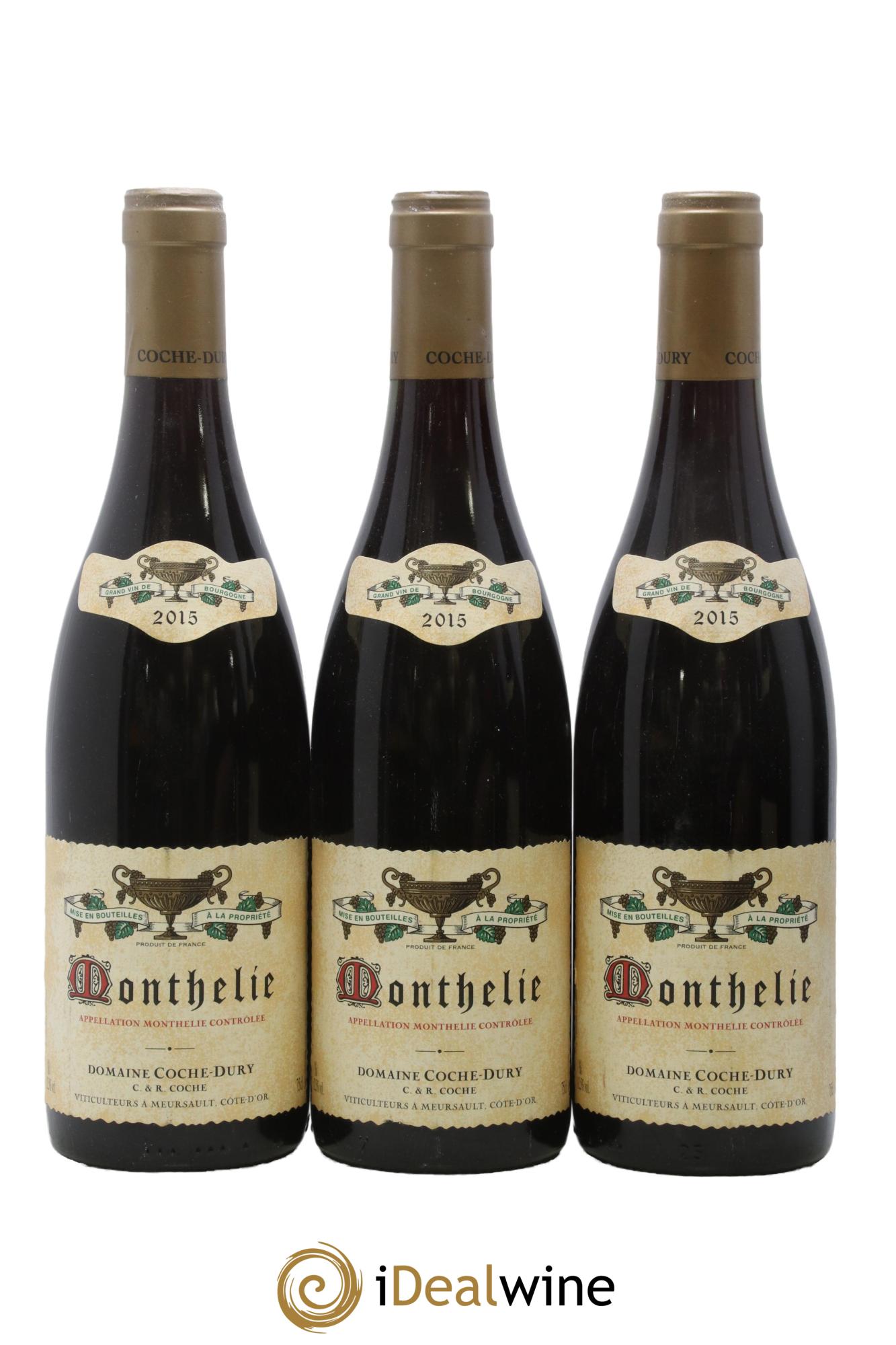 Monthélie Coche Dury (Domaine) 2015 - Lot de 3 bouteilles - 0