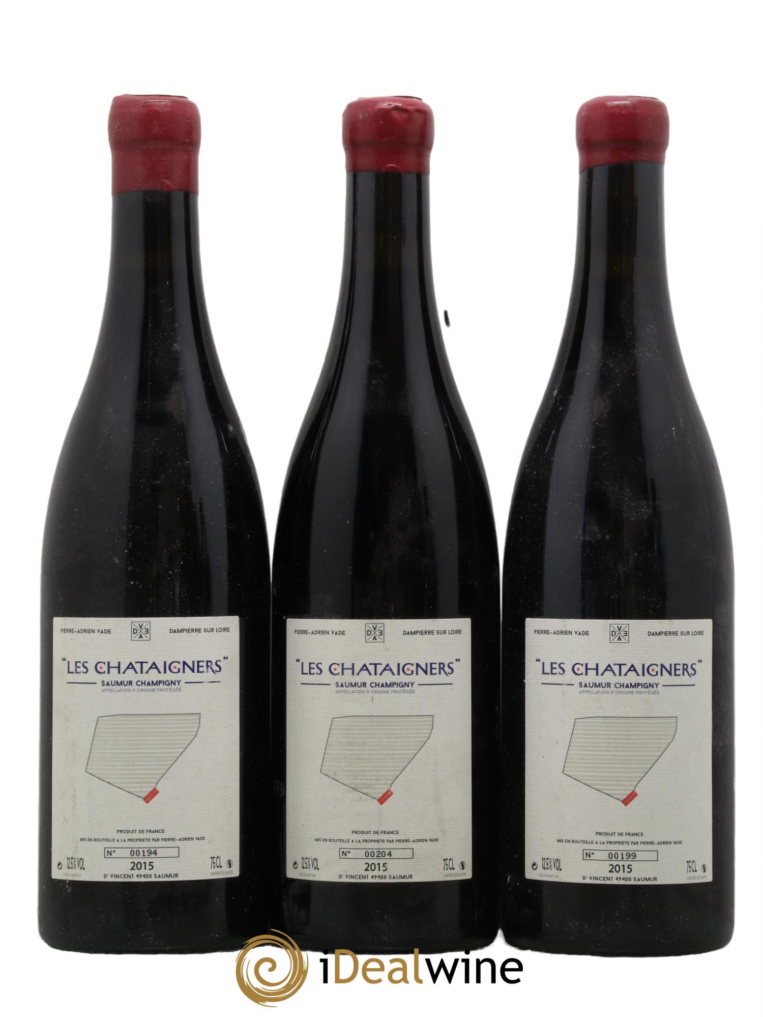 Saumur-Champigny Les Chataigniers Domaine Pierre Yves Vade 2015 - Lot de 3 bouteilles - 0