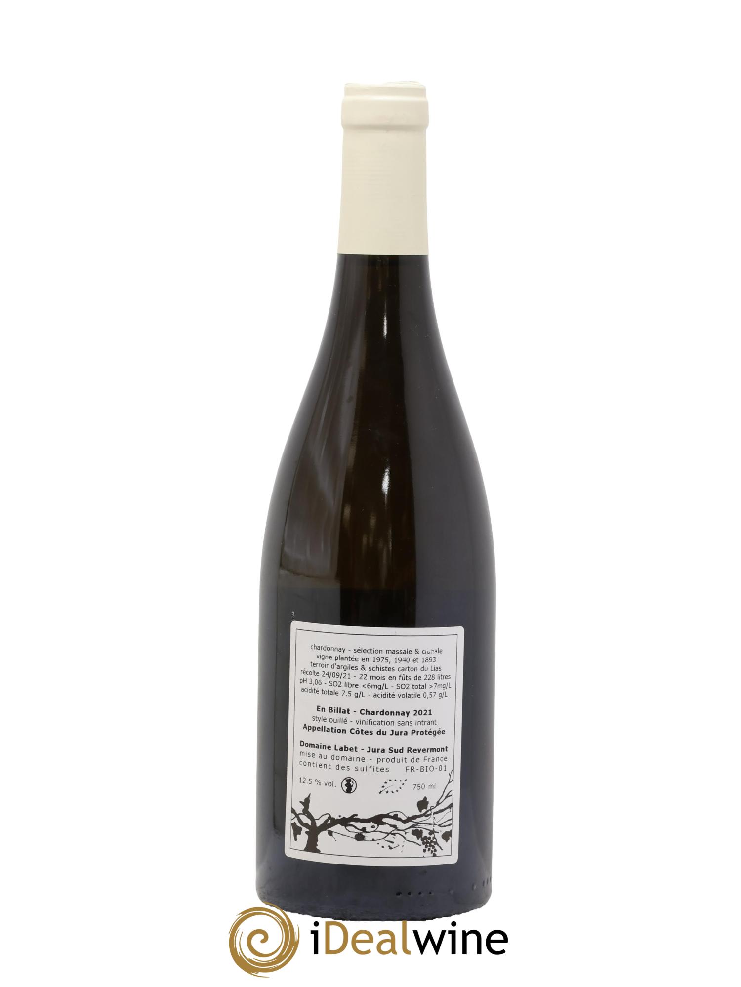Côtes du Jura Chardonnay En Billat Labet (Domaine) 2021 - Lot de 1 bouteille - 1