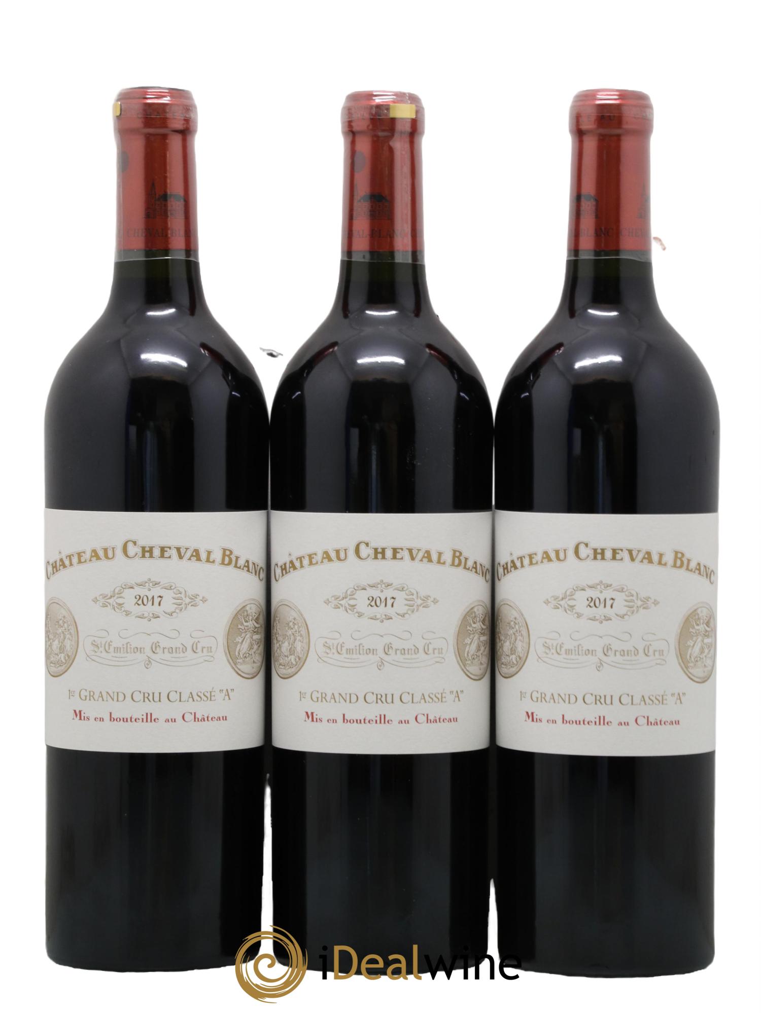 Château Cheval Blanc 1er Grand Cru Classé A 2017 - Lot de 3 bouteilles - 0