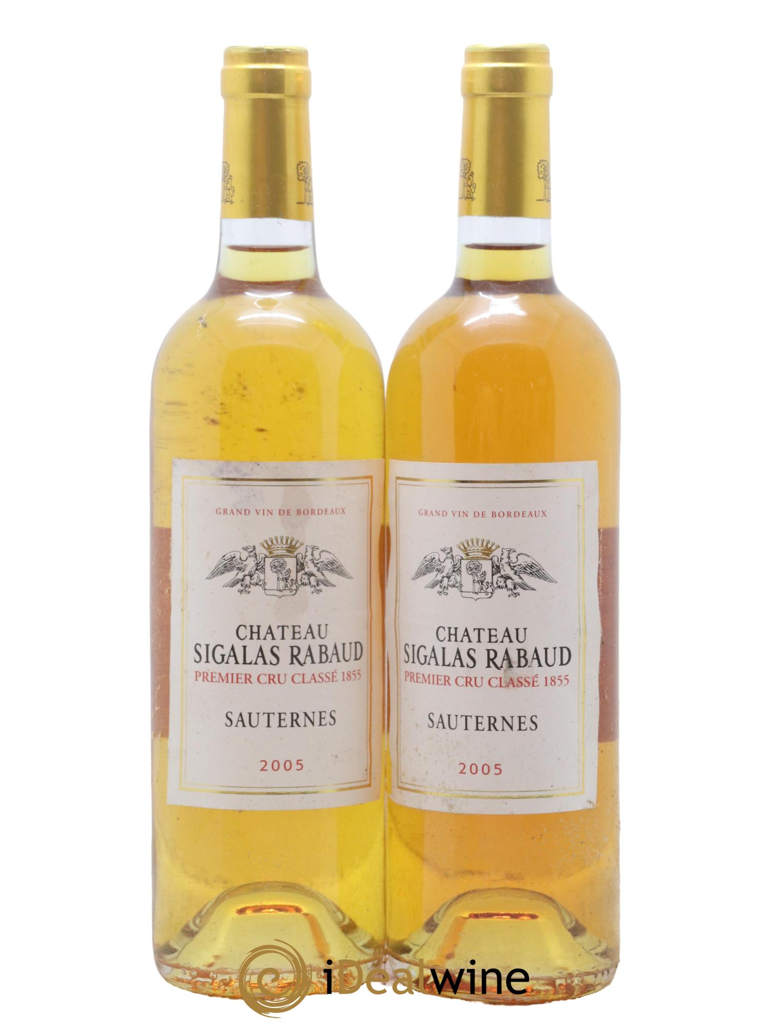 Château Sigalas Rabaud 1er Grand Cru Classé 2005 - Lotto di 2 bottiglie - 0