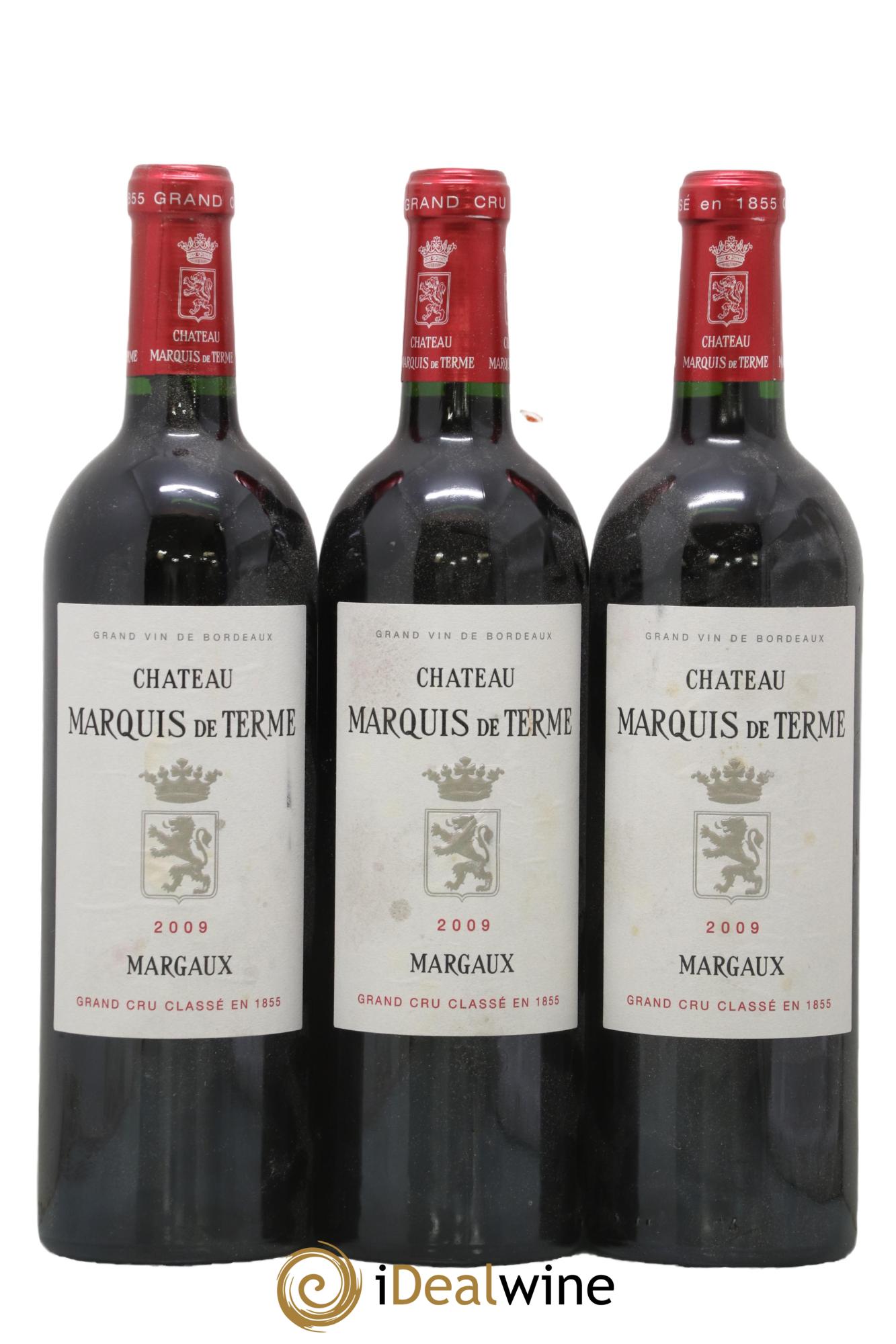 Château Marquis de Terme 4ème Grand Cru Classé 2009 - Lot de 3 bouteilles - 0