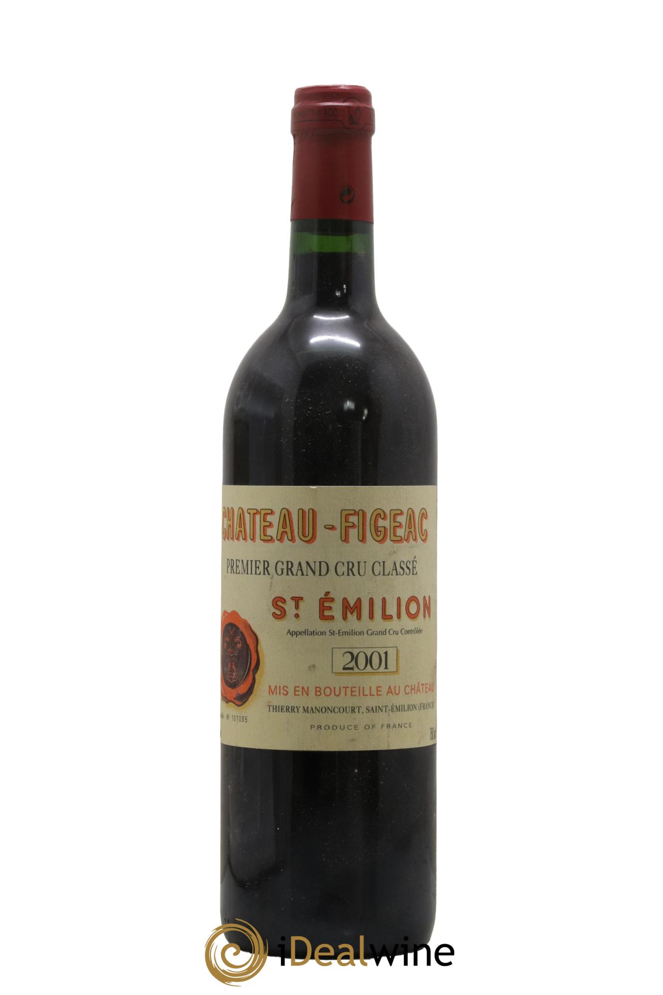 Château Figeac 1er Grand Cru Classé A 2001 - Lot de 1 bouteille - 0
