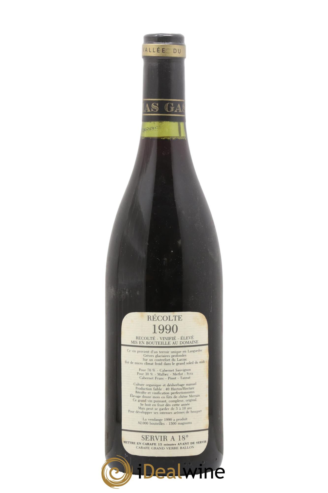 Saint-Guilhem-le-Désert - Cité d'Aniane Mas Daumas Gassac Famille Guibert de La Vaissière 1990 - Lot de 1 bouteille - 1