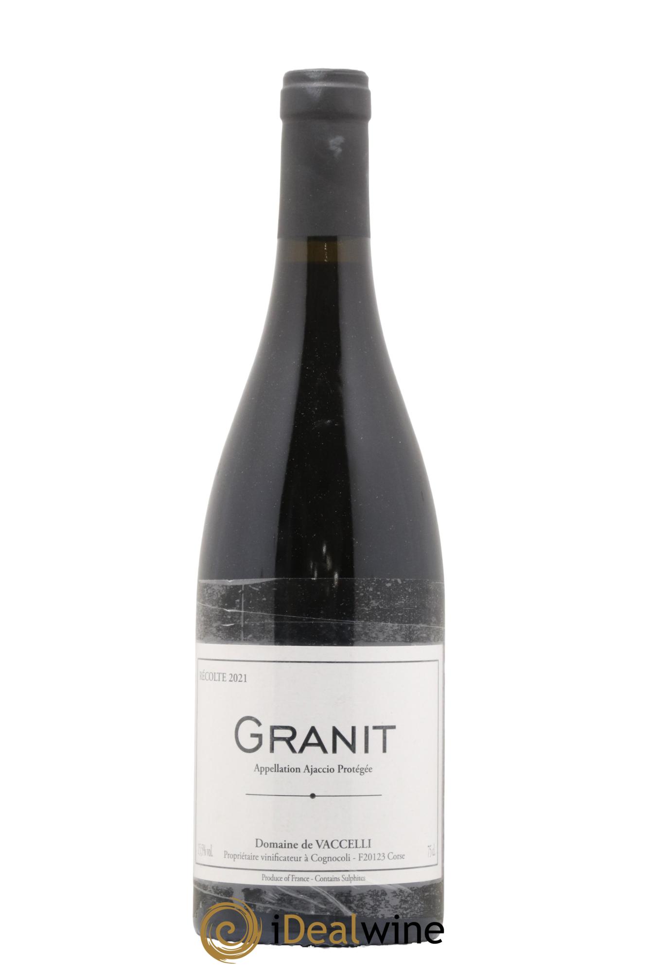 Ajaccio Granit Vaccelli 2021 - Lot de 1 bouteille - 0