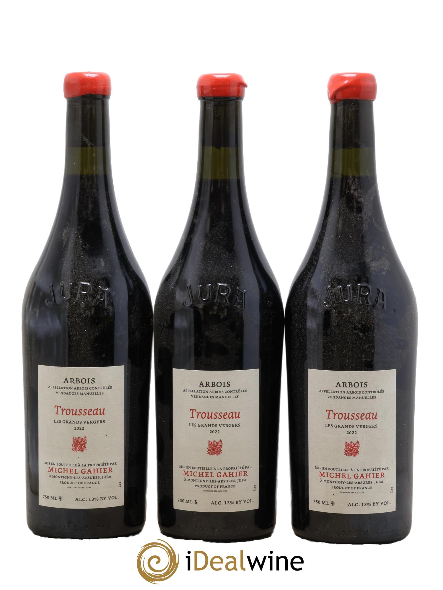 Arbois Trousseau Les Grands Vergers Michel Gahier 2022 - Lot de 3 bouteilles - 0