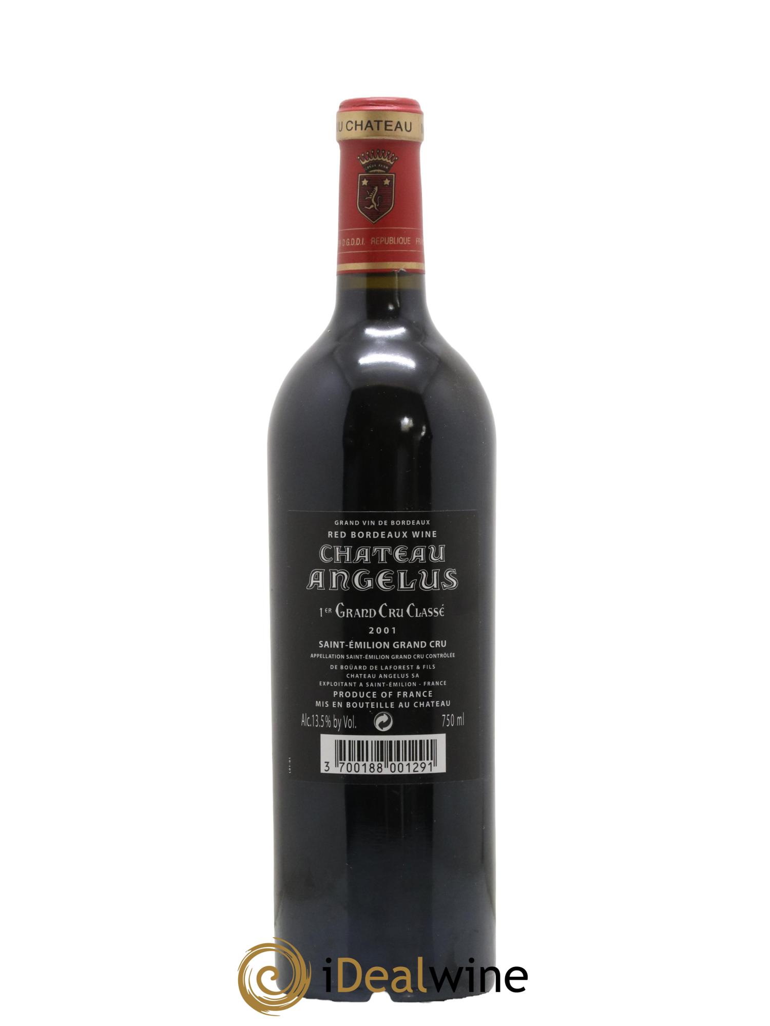 Château Angélus 1er Grand Cru Classé A 2001 - Lot de 1 bouteille - 1