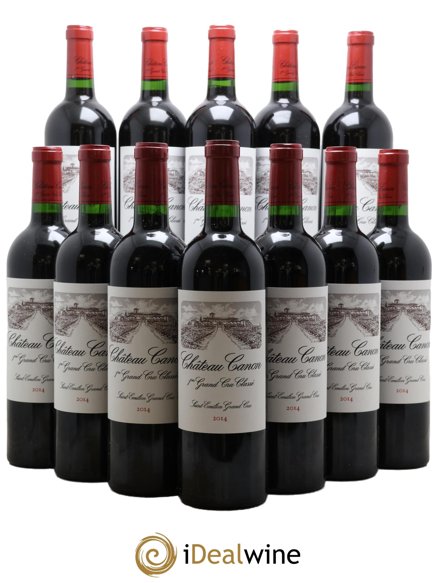 Château Canon 1er Grand Cru Classé B 2014 - Lot de 12 bouteilles - 0
