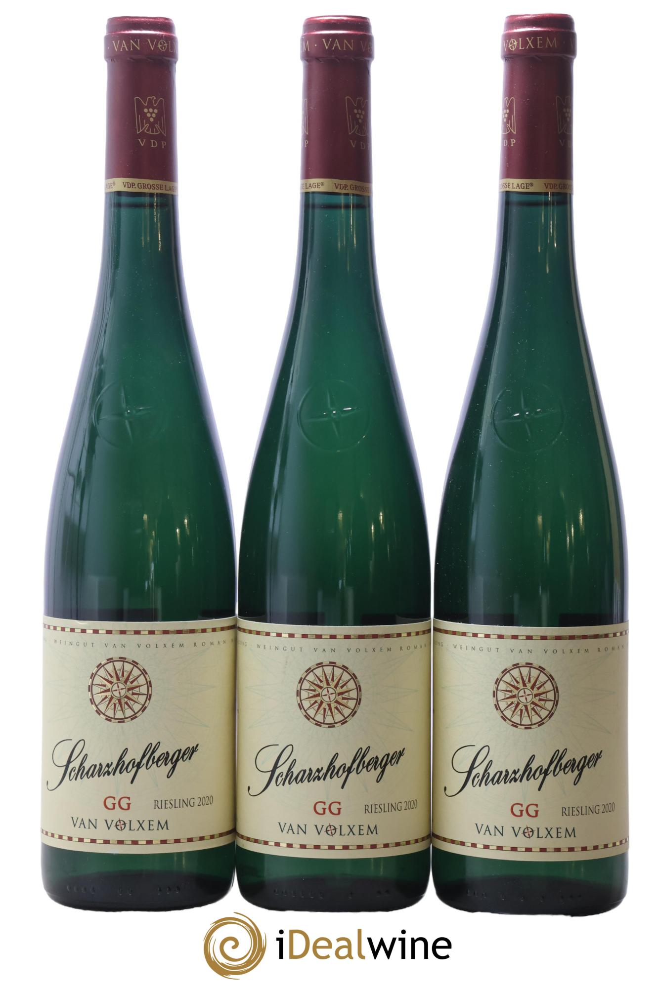 Allemagne Mosel-Saar Riesling Grand Scharzhofberger Grosses Gewachs Van Volxem 2020 - Lot de 3 bouteilles - 0