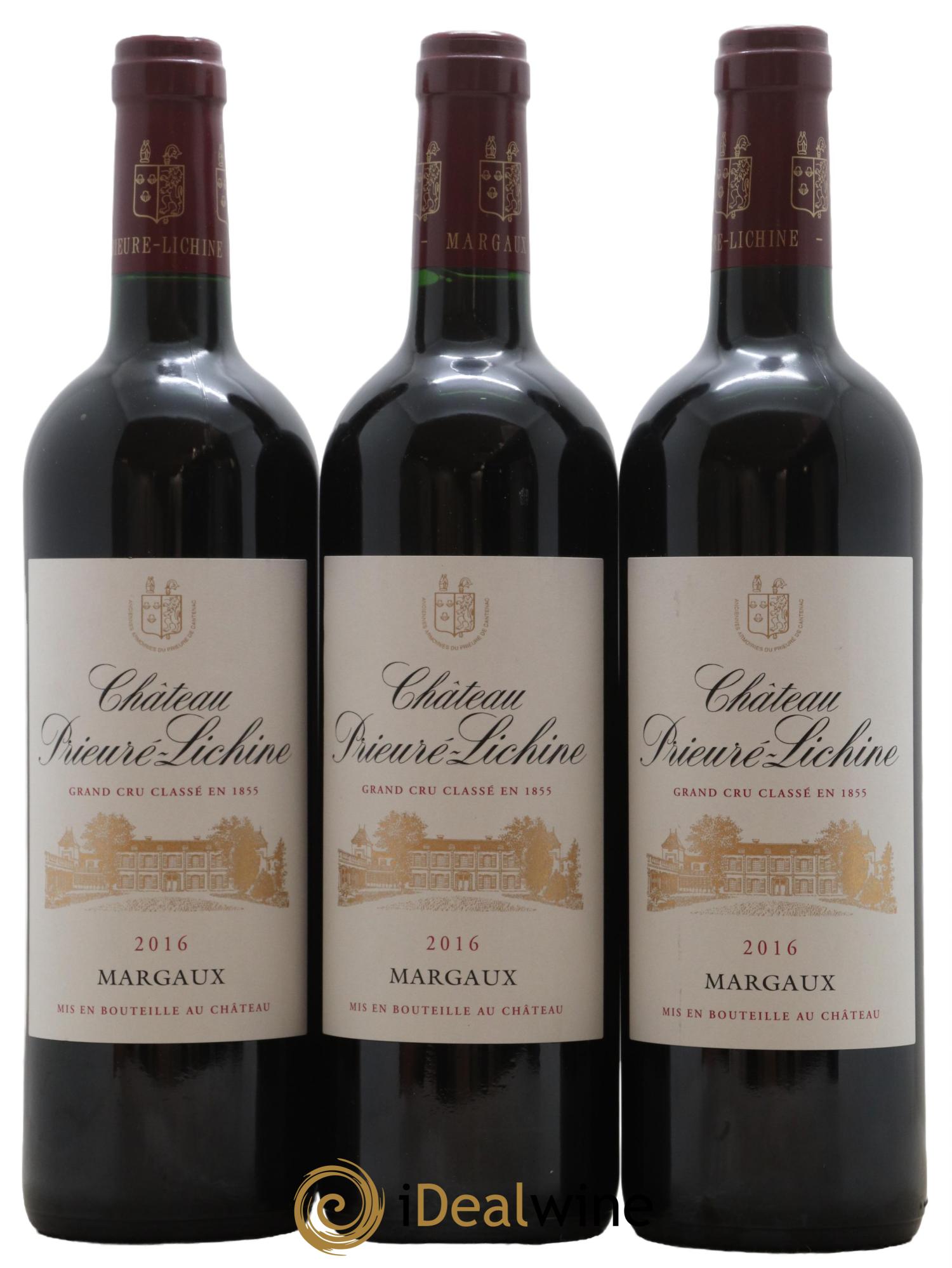 Château Prieuré Lichine 4ème Grand Cru Classé 2016 - Lot de 3 bouteilles - 0