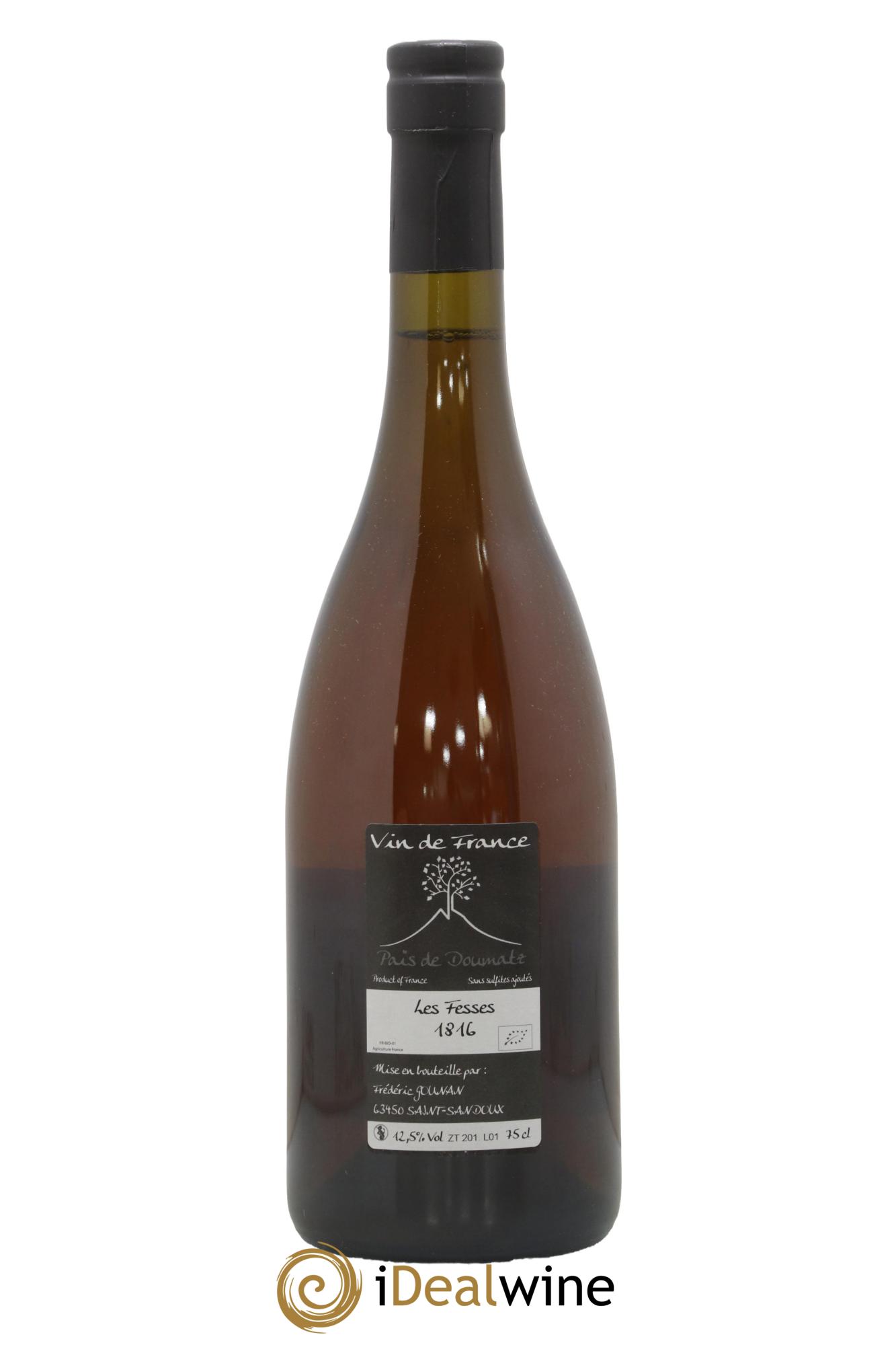 Vin de France Les Fesses Vignoble de l'Arbre Blanc  2016 - Posten von 1 Flasche - 1