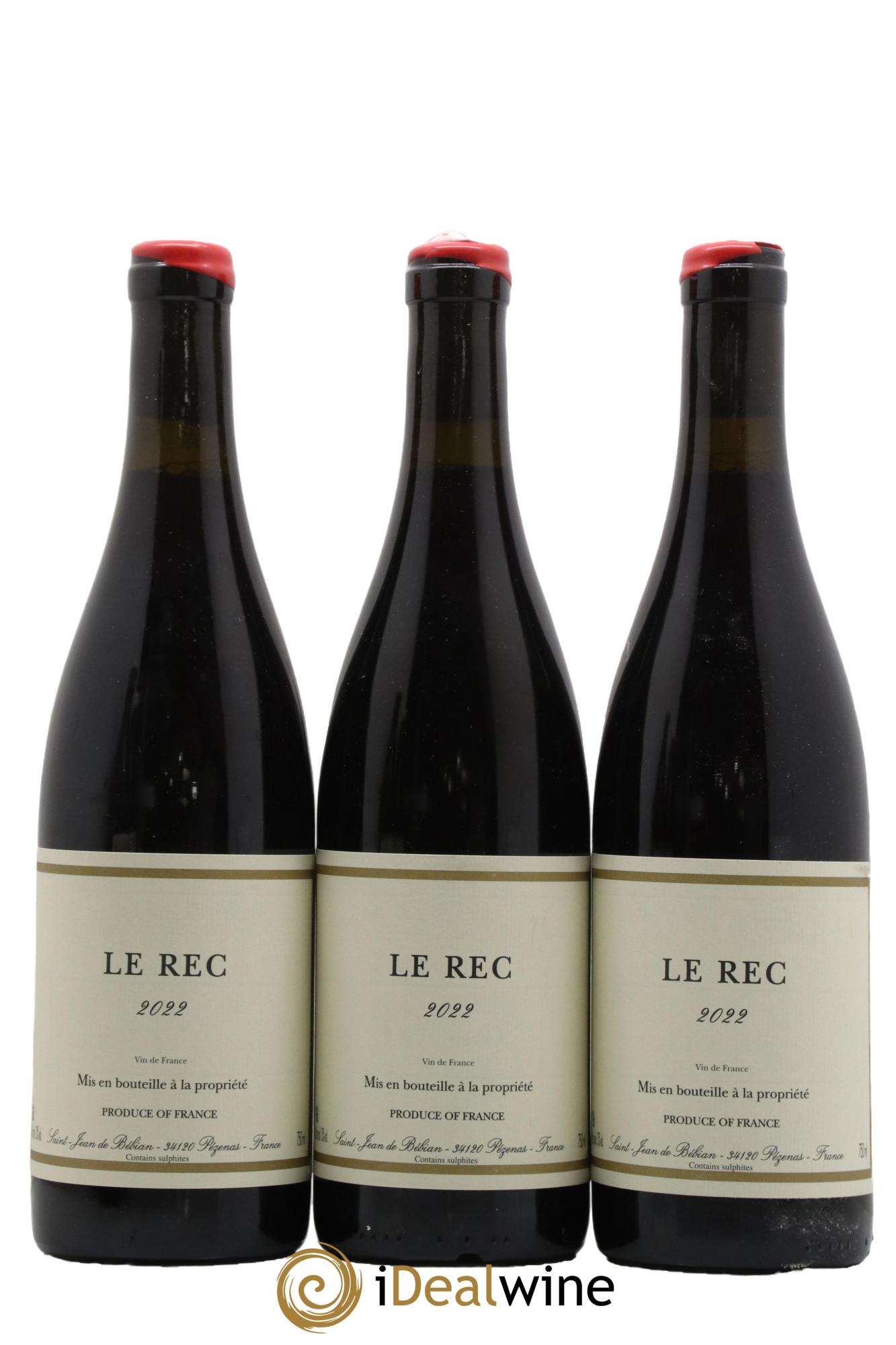 Vin de France Le Rec Prieuré St-Jean de Bébian 2022 - Lot de 3 bouteilles - 0