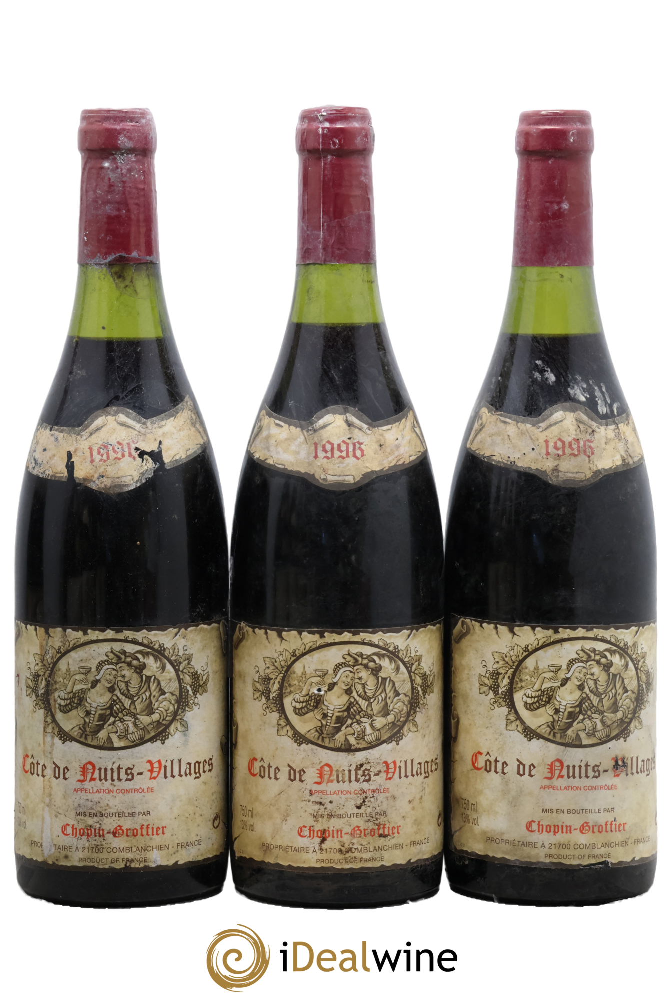 Côte de Nuits-Villages Chopin-Groffier 1996 - Lotto di 3 bottiglie - 0