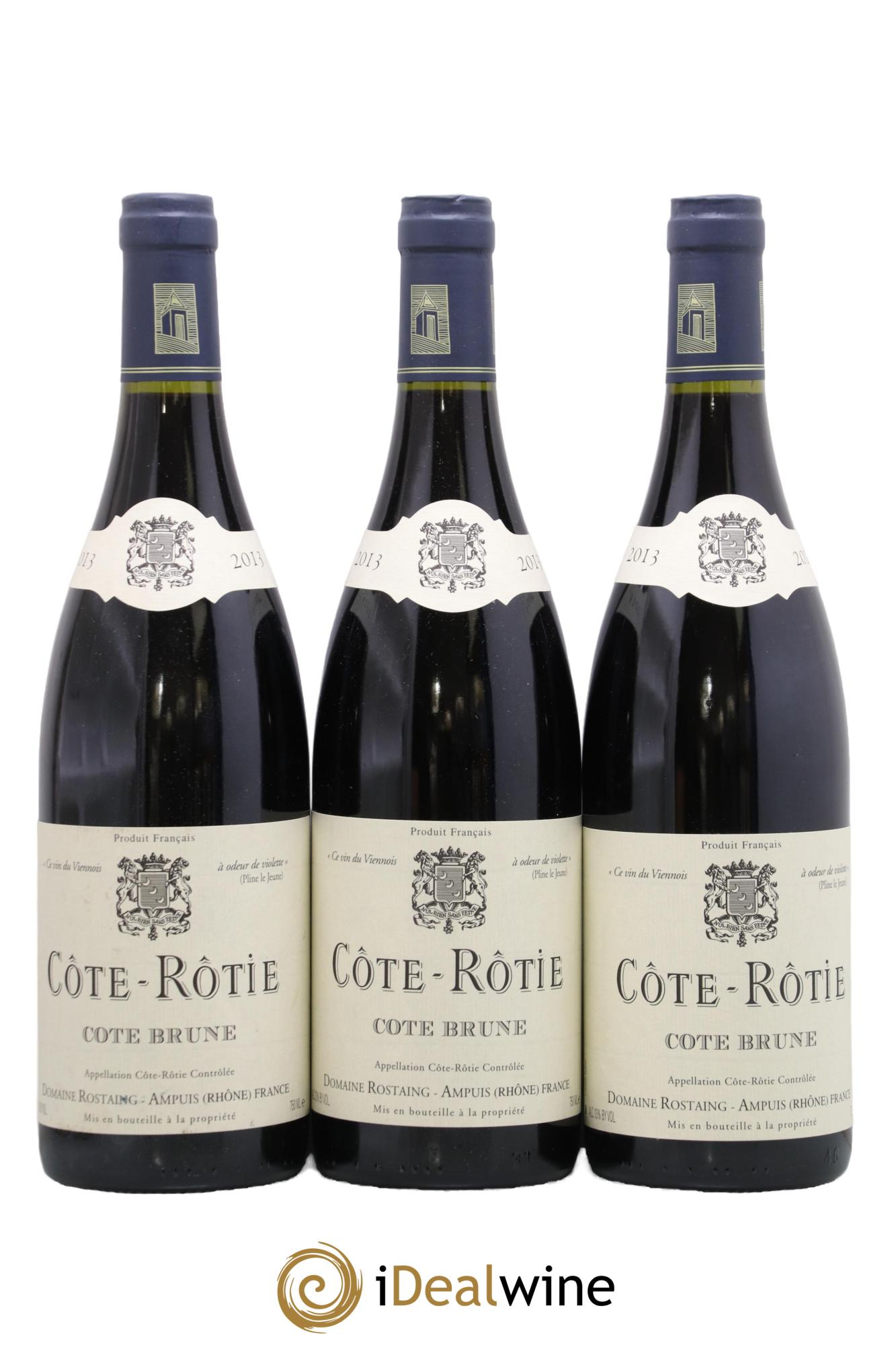 Côte-Rôtie Côte Brune René Rostaing 2013 - Lot of 3 bottles - 0