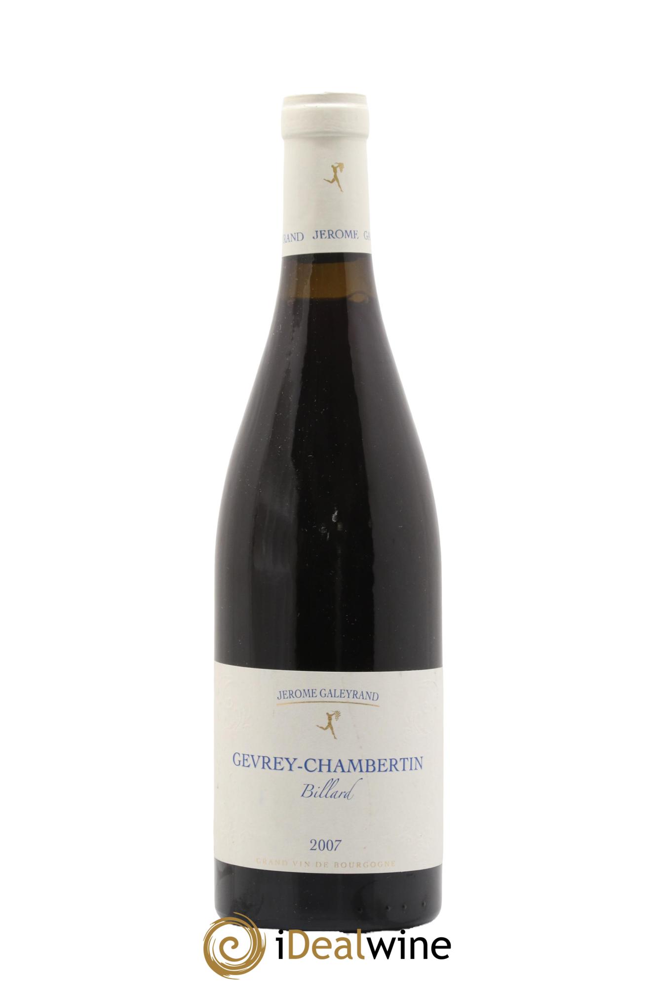 Gevrey-Chambertin Billard Domaine Jérôme Galeyrand 2007 - Lot de 1 bouteille - 0