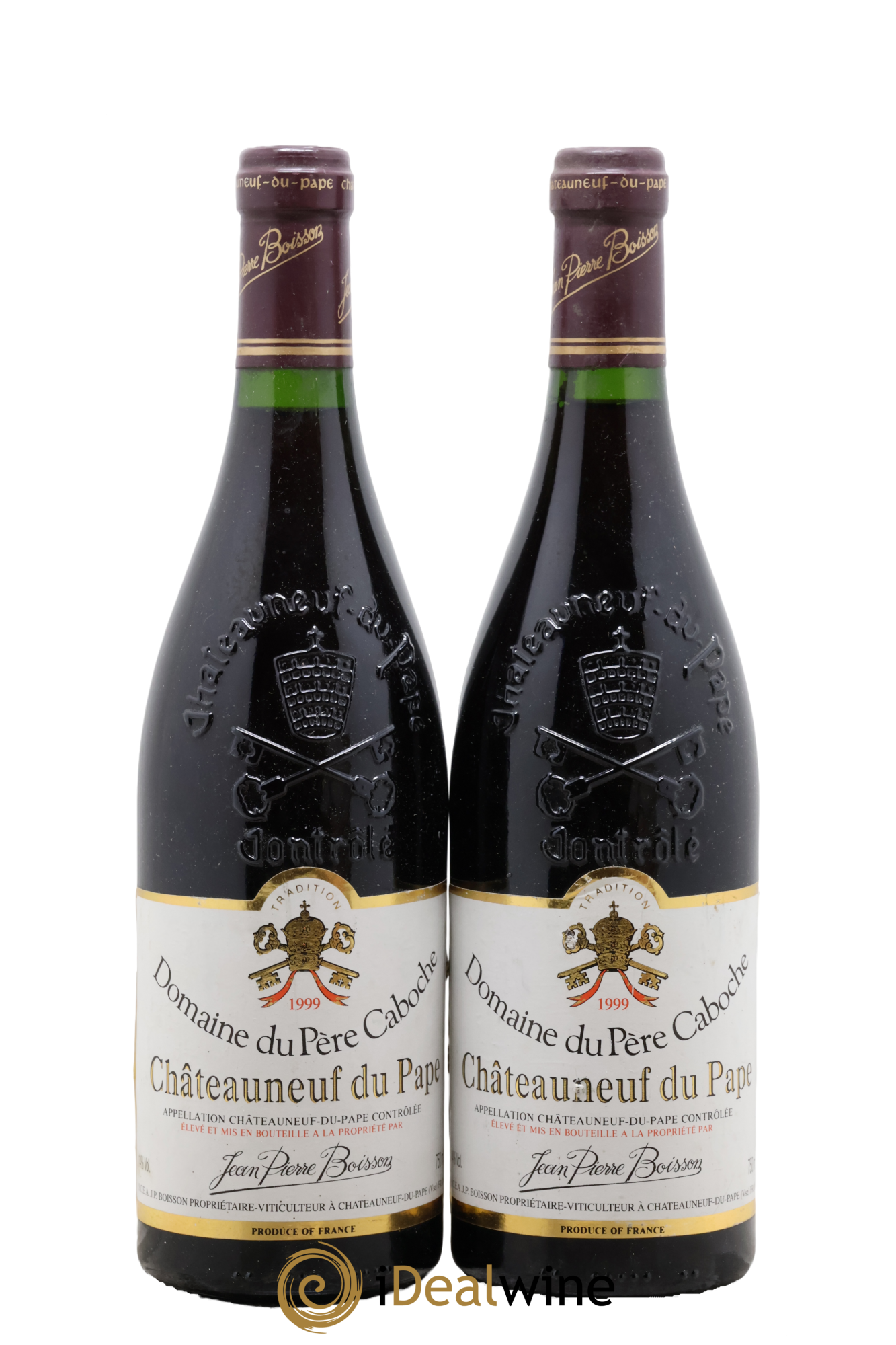 Châteauneuf-du-Pape Domaine du Père Caboche Jean-Pierre Boisson 1999 - Lotto di 2 bottiglie - 0