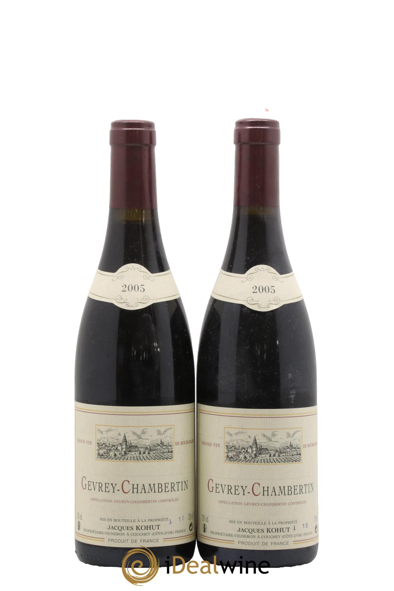 Gevrey-Chambertin Jacques Kohut 2005 - Lot de 2 bouteilles - 0