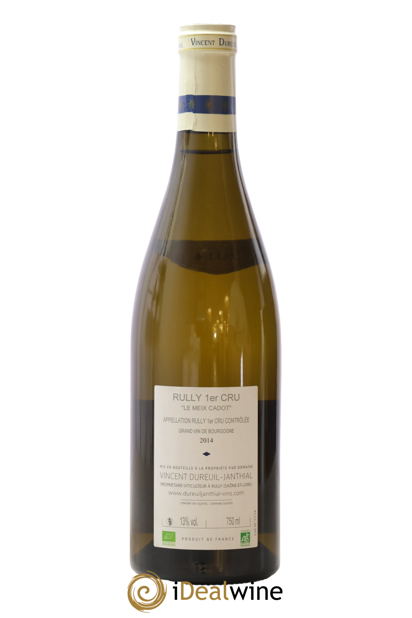 Rully 1er Cru Le Meix Cadot Vieilles Vignes Vincent Dureuil-Janthial 2014 - Lot of 1 bottle - 1