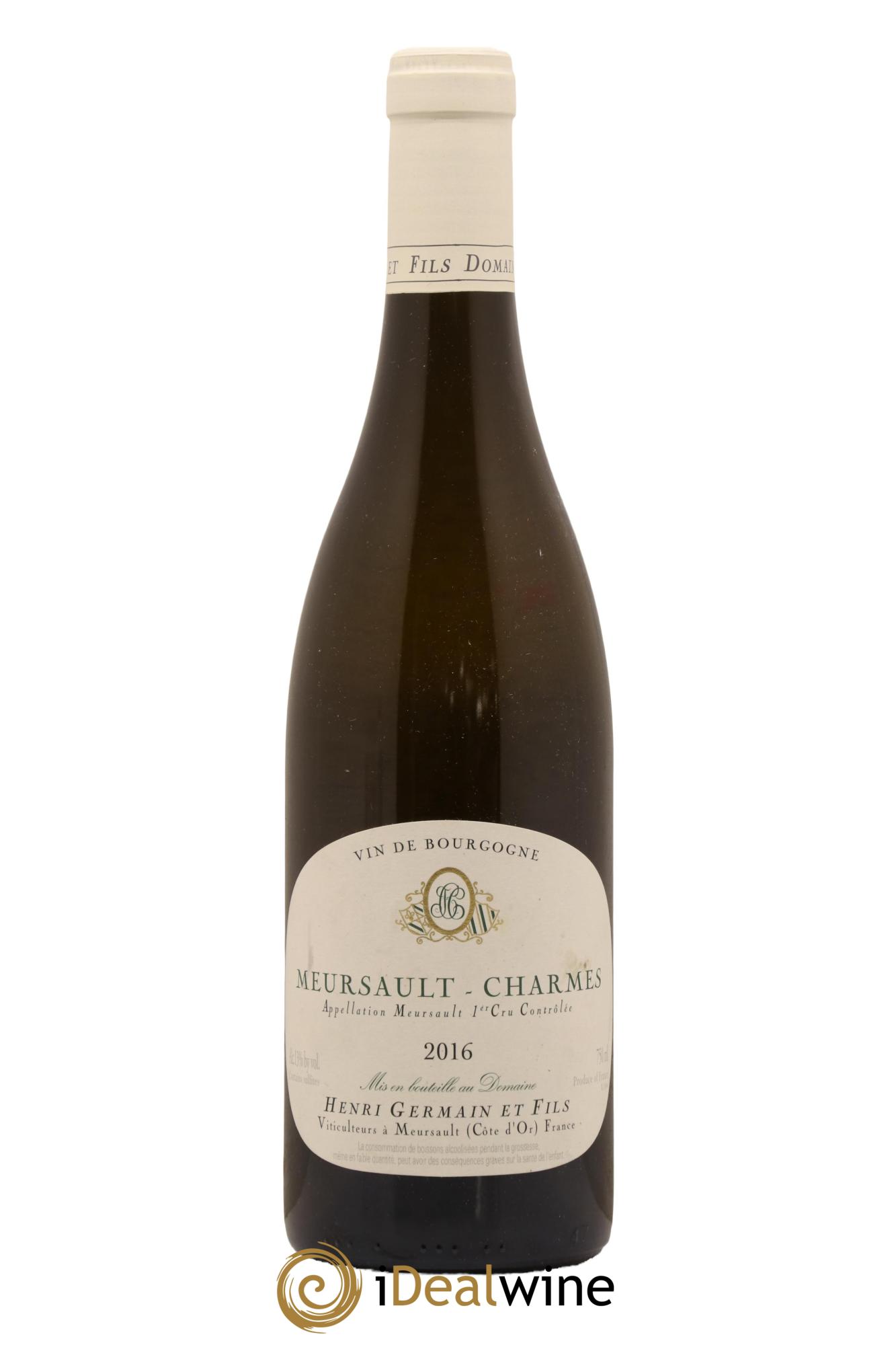 Meursault 1er Cru Charmes Henri Germain 2016 - Lot de 1 bouteille - 0