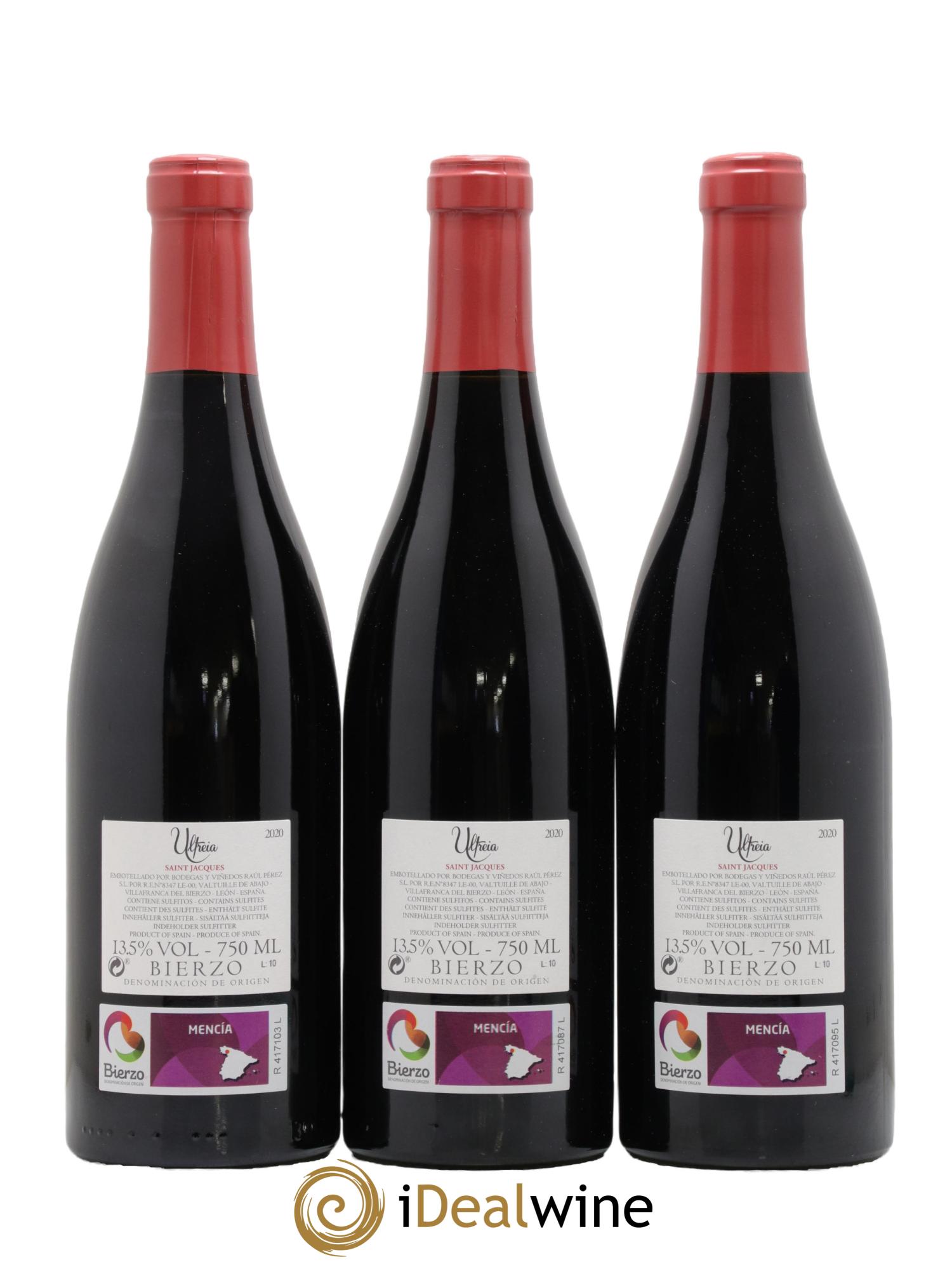 Bierzo DO Ultreia Saint Jacques R.Perez 2020 - Lot de 3 bouteilles - 1