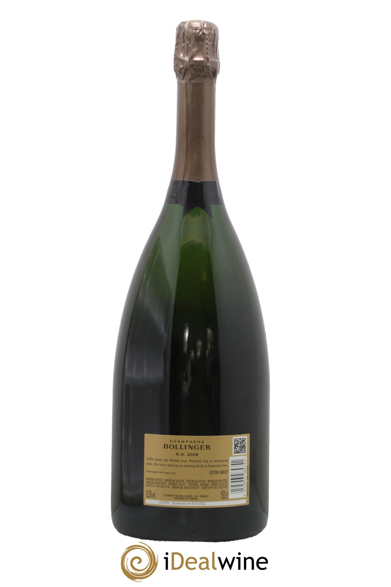 R.D. Extra-Brut Bollinger 2008 - Lot de 1 magnum - 1