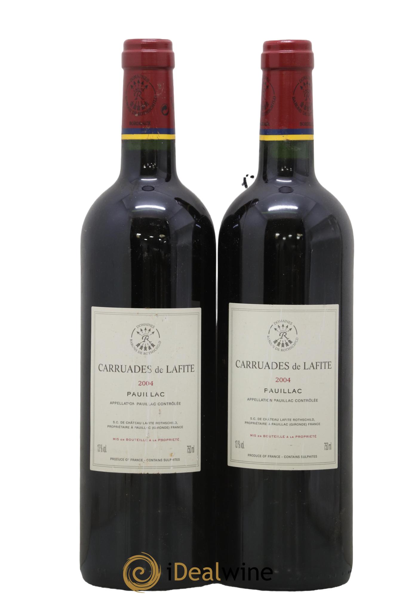 Carruades de Lafite Rothschild Second Vin 2004 - Lot de 2 bouteilles - 1