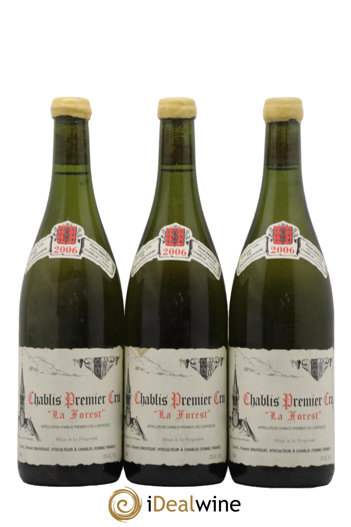 Chablis 1er Cru La Forest Vincent Dauvissat (Domaine) 2006 - Lotto di 3 bottiglie - 0
