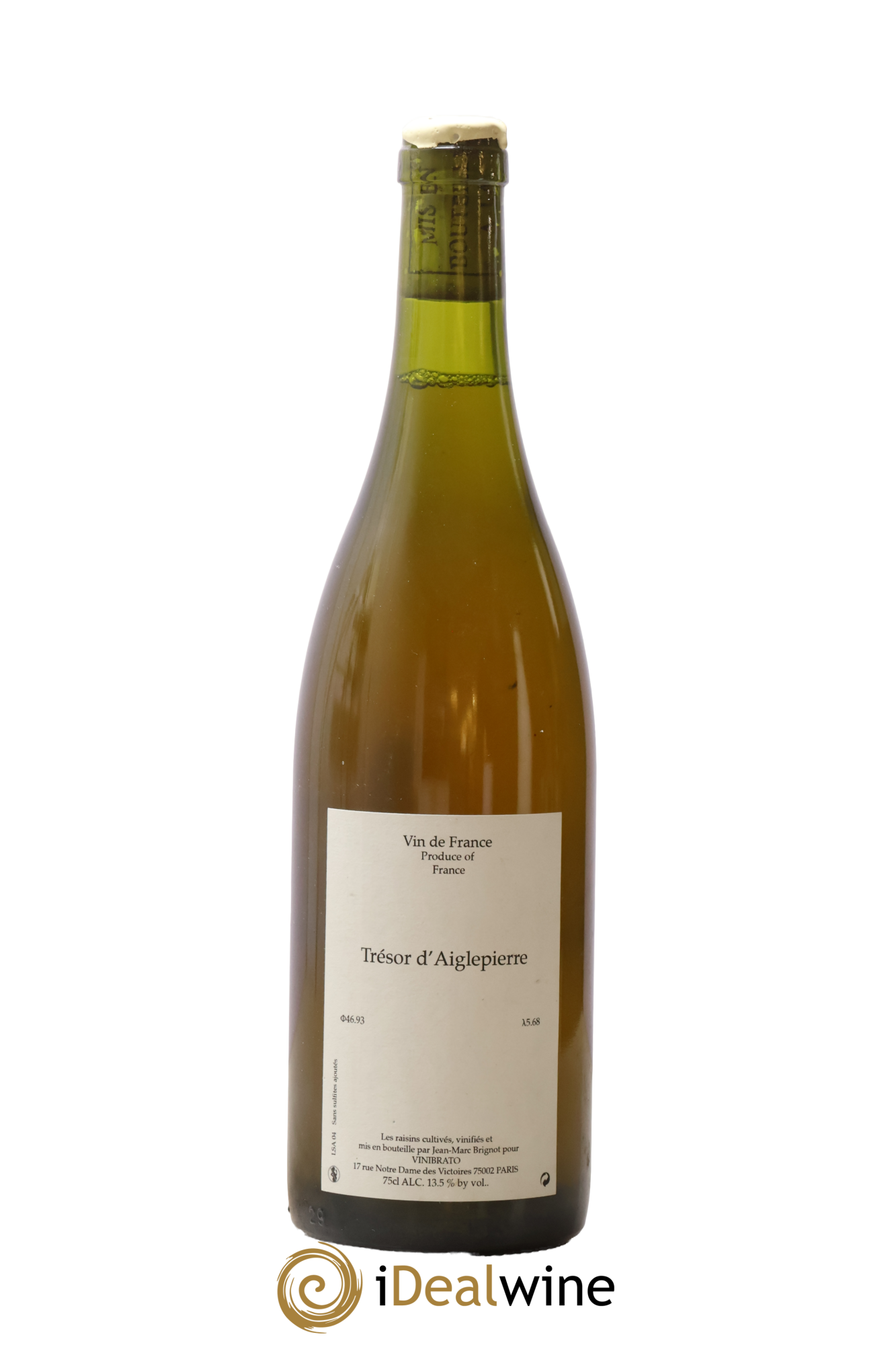Vin de France Trésor d'Aiglepierre Jean-Marc Brignot 2004 - Lot of 1 bottle - 0