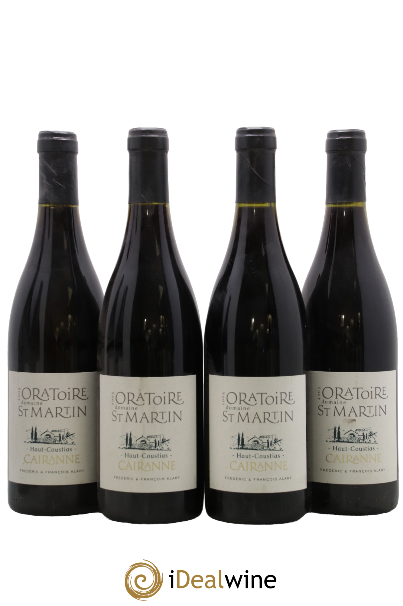 Cairanne Haut-Coustias Oratoire Saint-Martin - Frédéric et François Alary 2005 - Lot de 4 bouteilles - 0