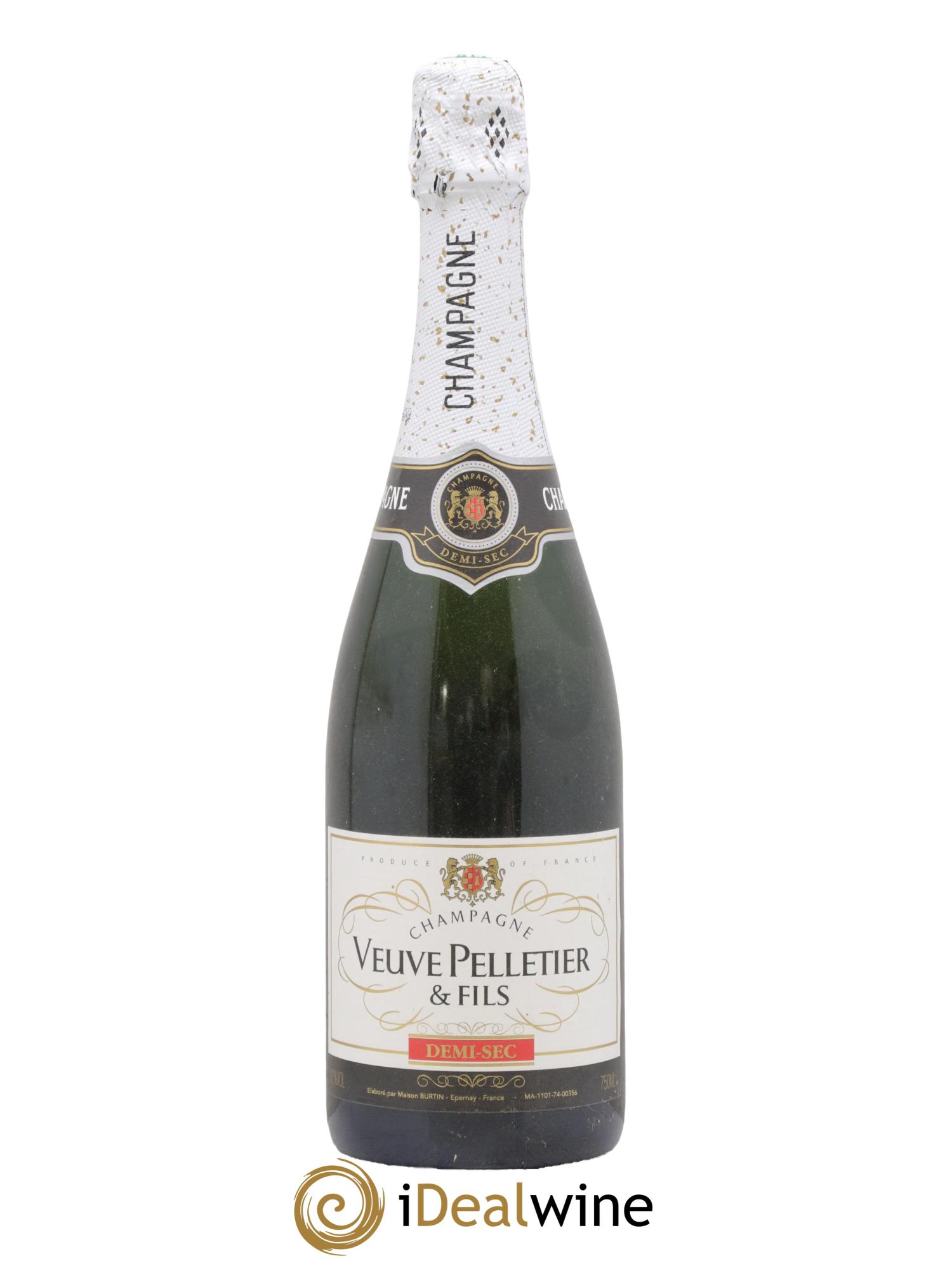Champagne Veuve Pelletier Demi-Sec - Lot de 1 bouteille - 0