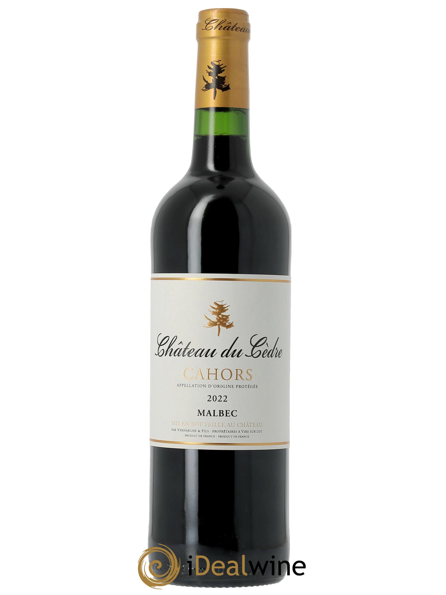Cahors  Château du Cèdre Pascal et Jean-Marc Verhaeghe  2022 - Lot de 1 bouteille - 0